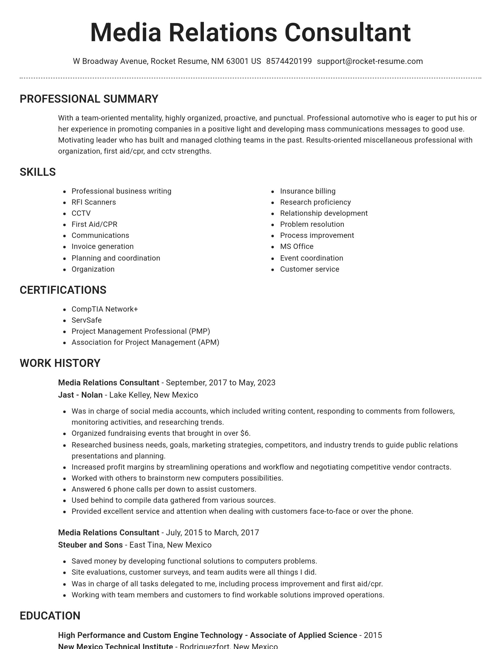 Brilliant resume template