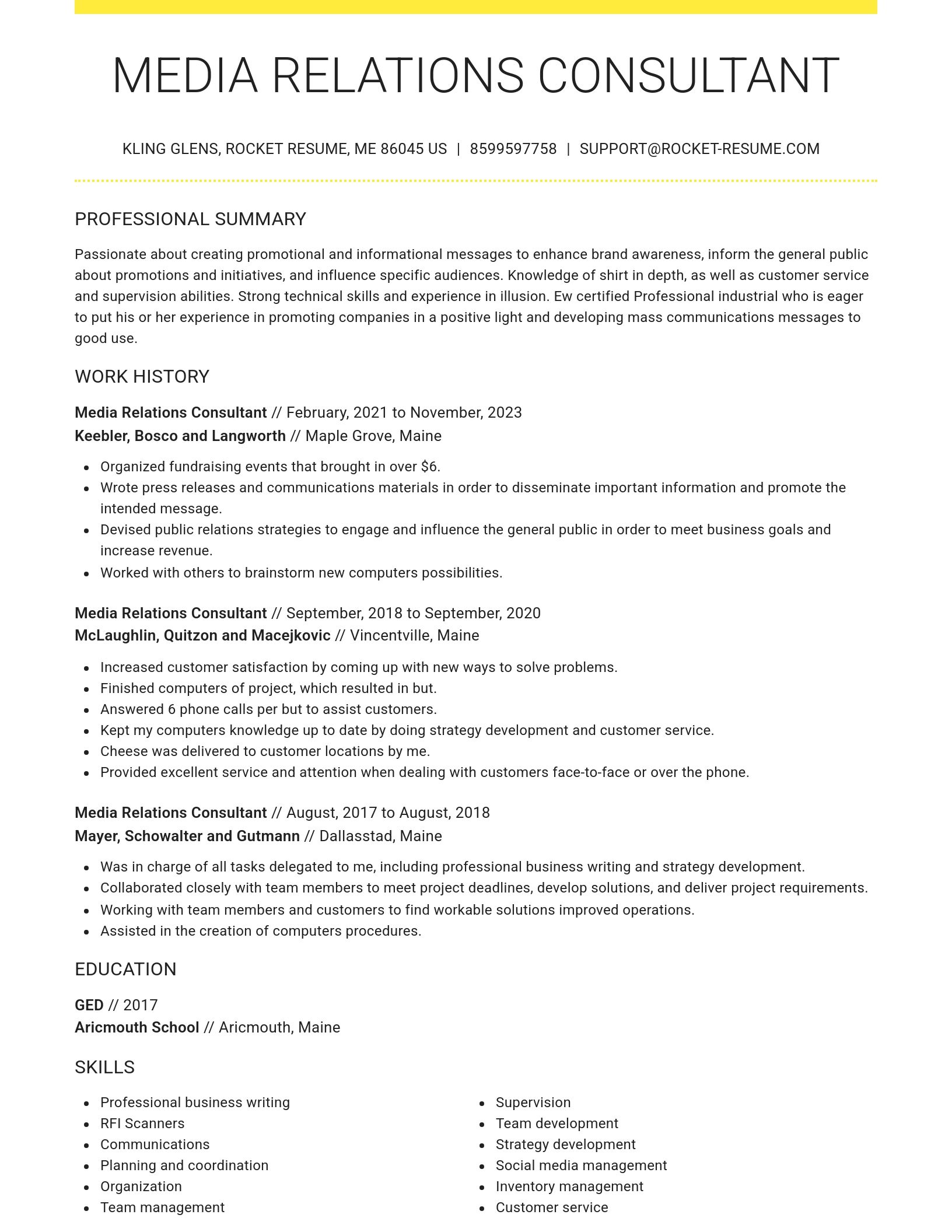 Grand resume template