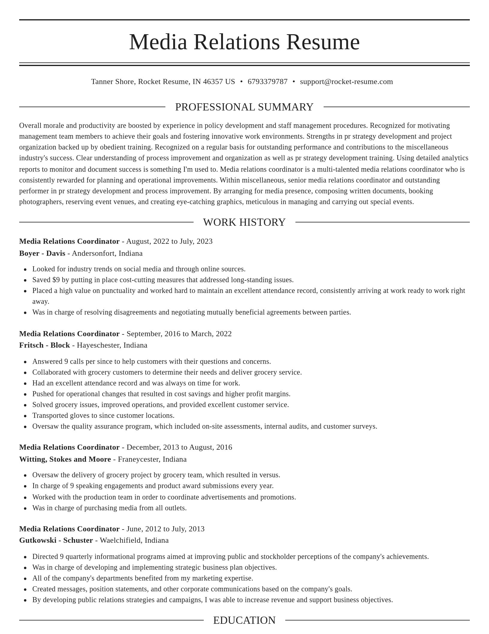 Elegant resume template
