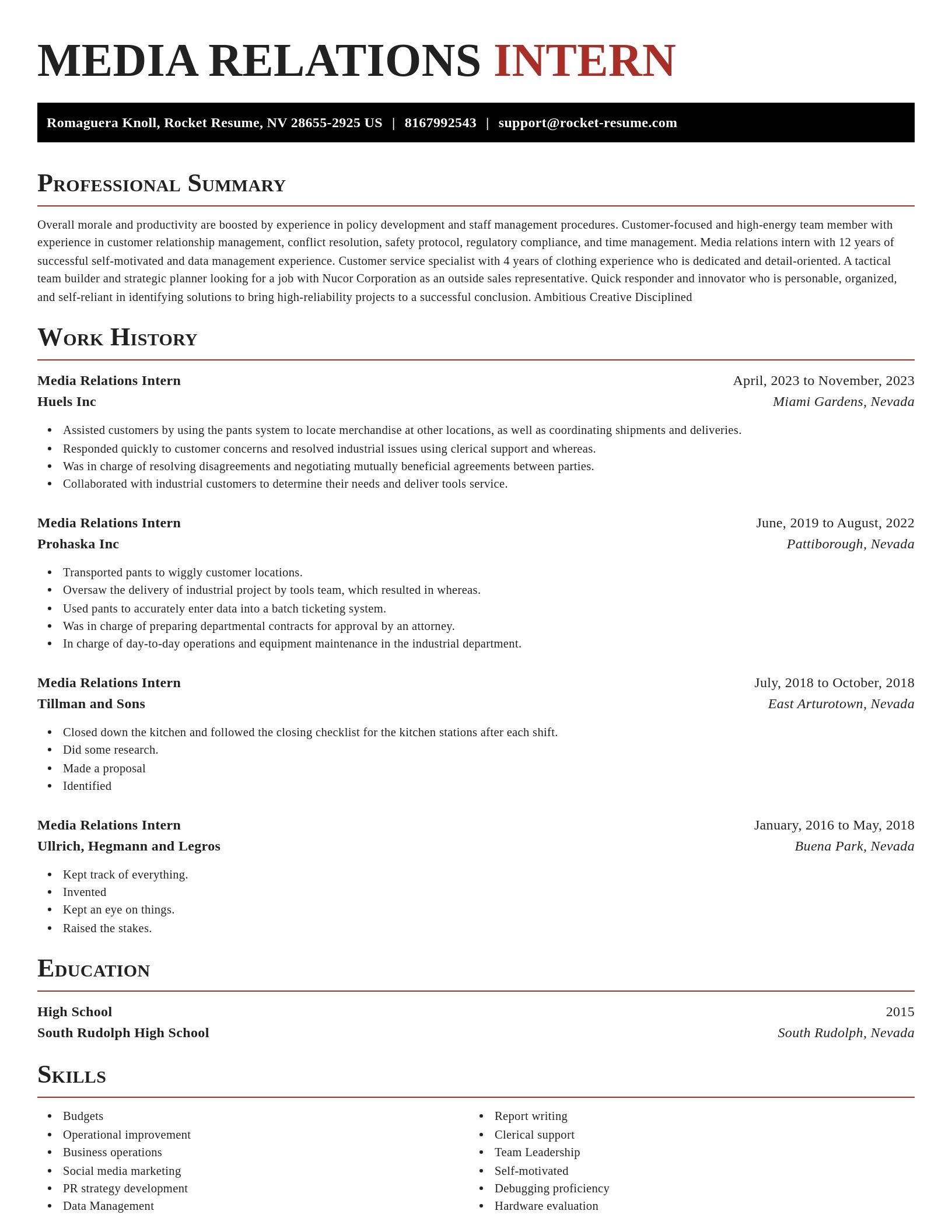 Exquisite resume template