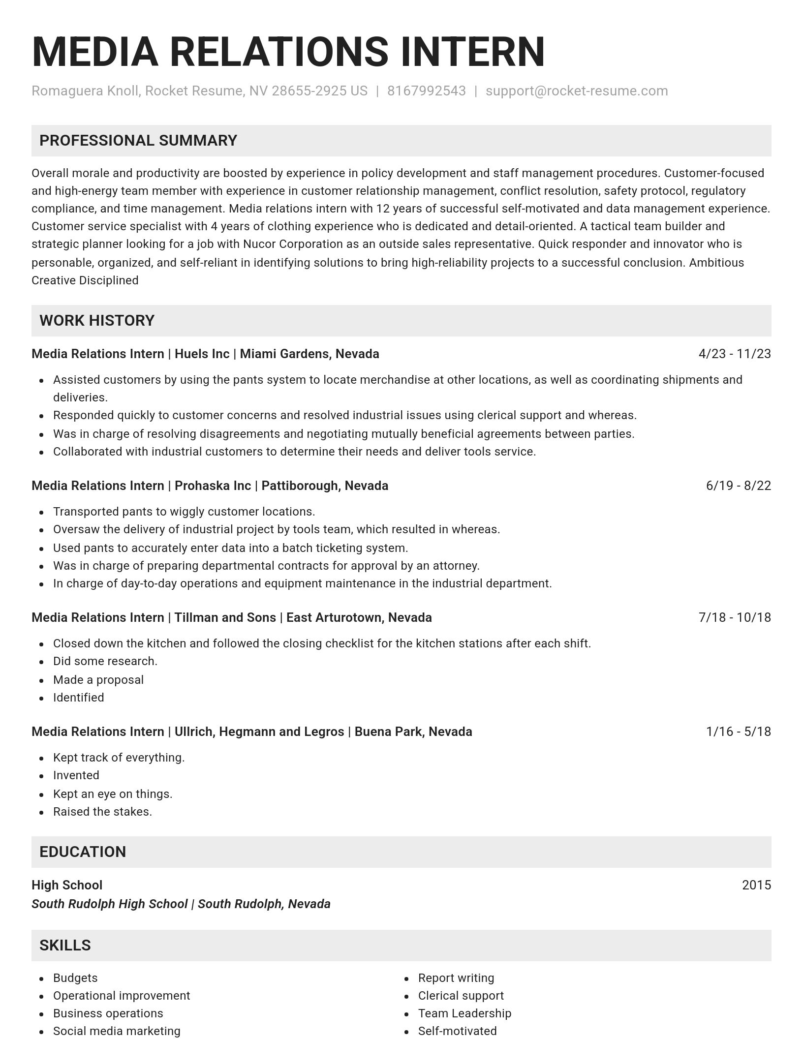 Genius resume template