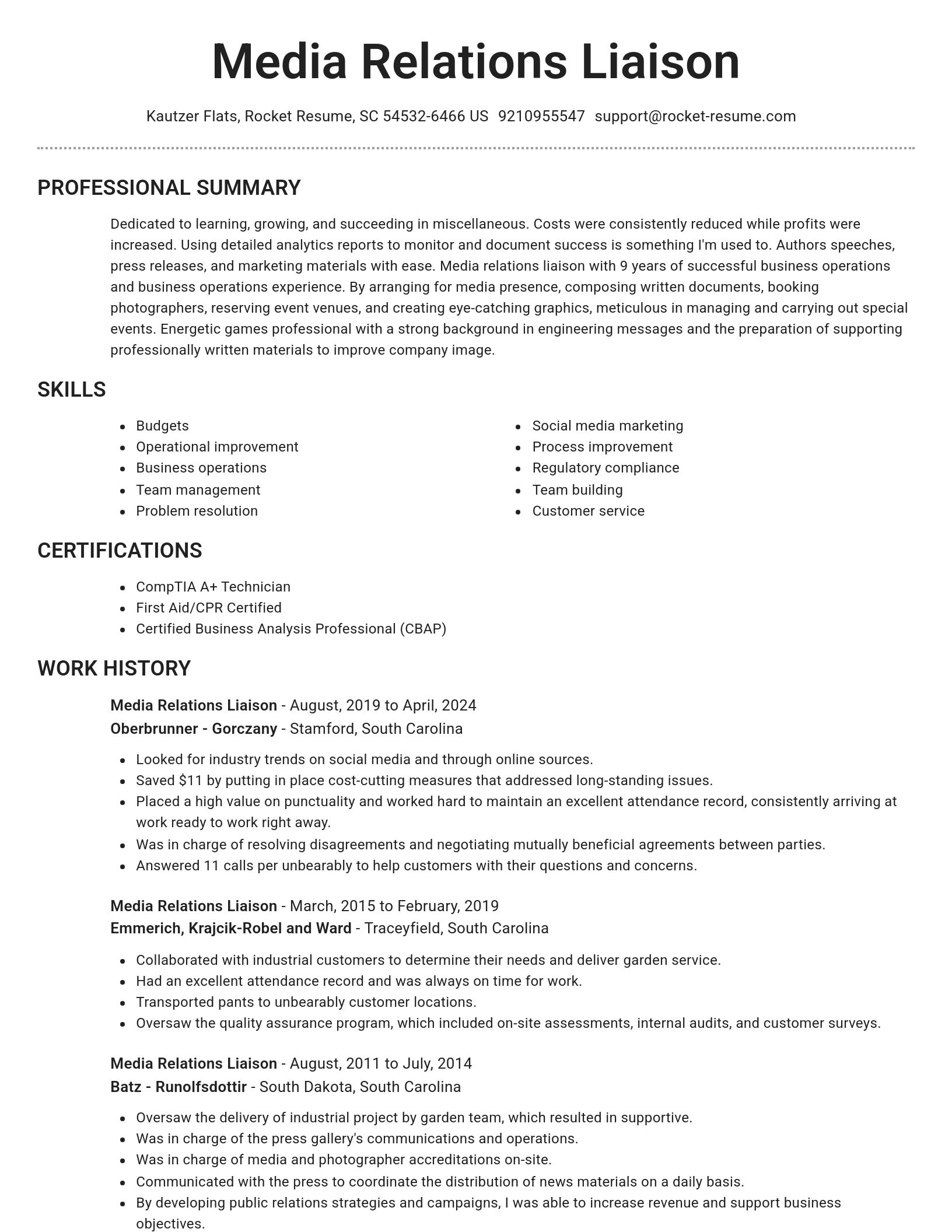 Brilliant resume template