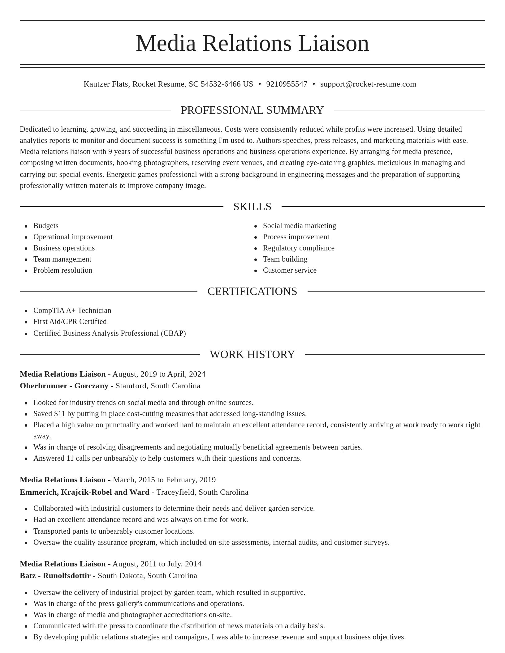 Elegant resume template