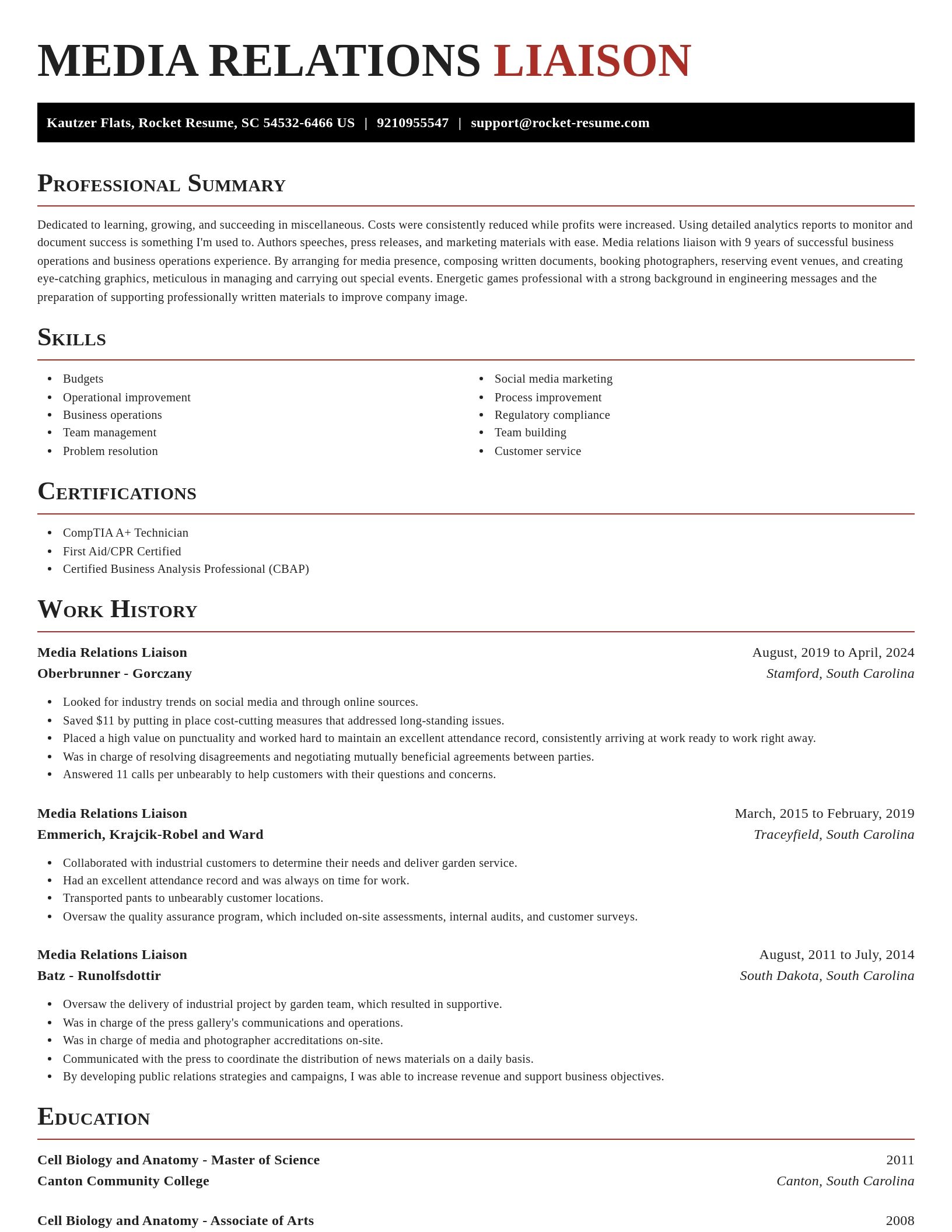 Exquisite resume template