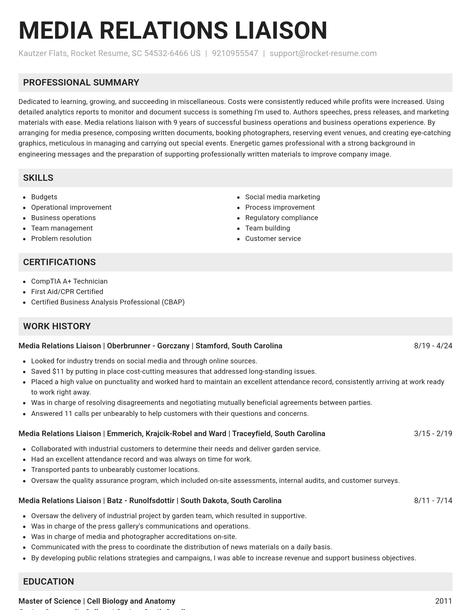 Genius resume template