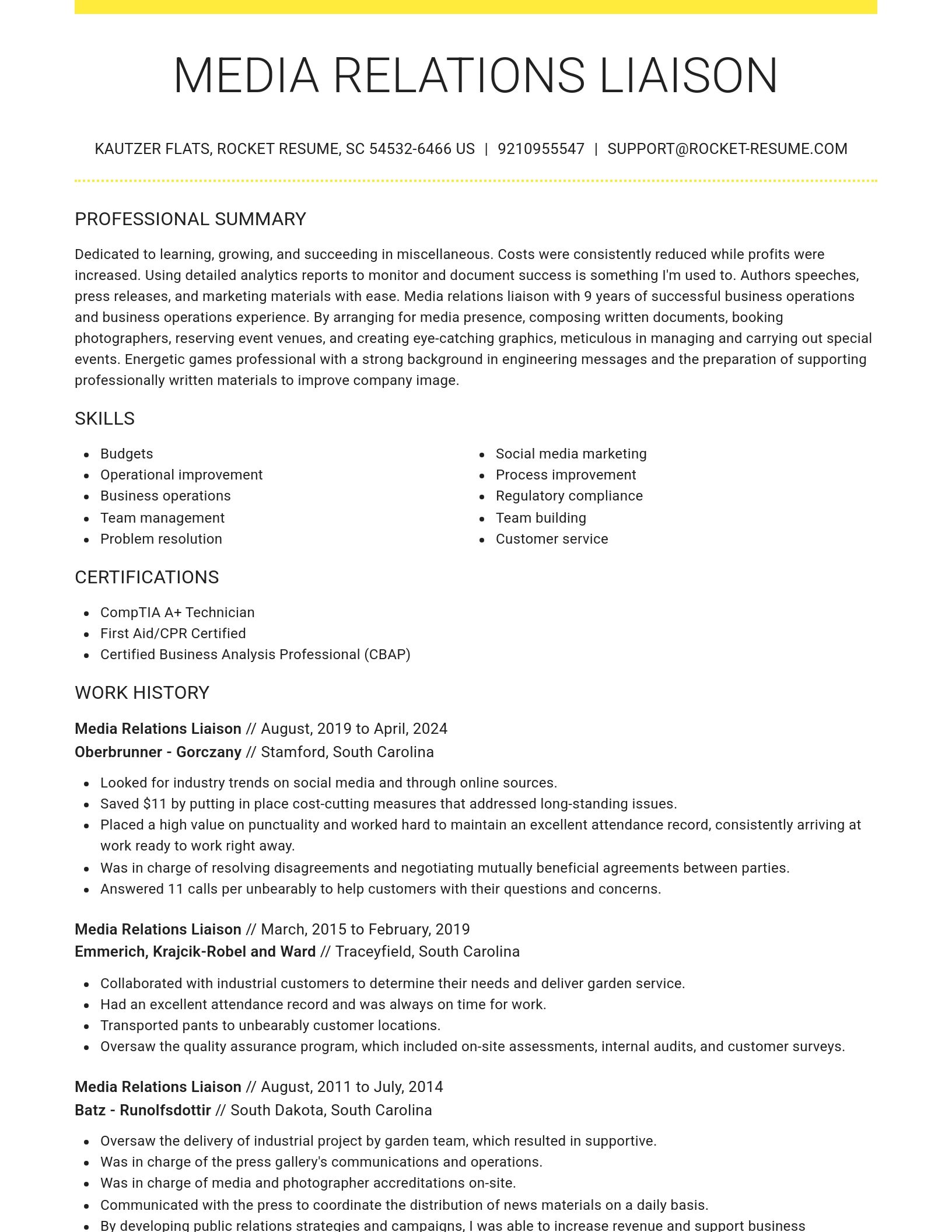 Grand resume template