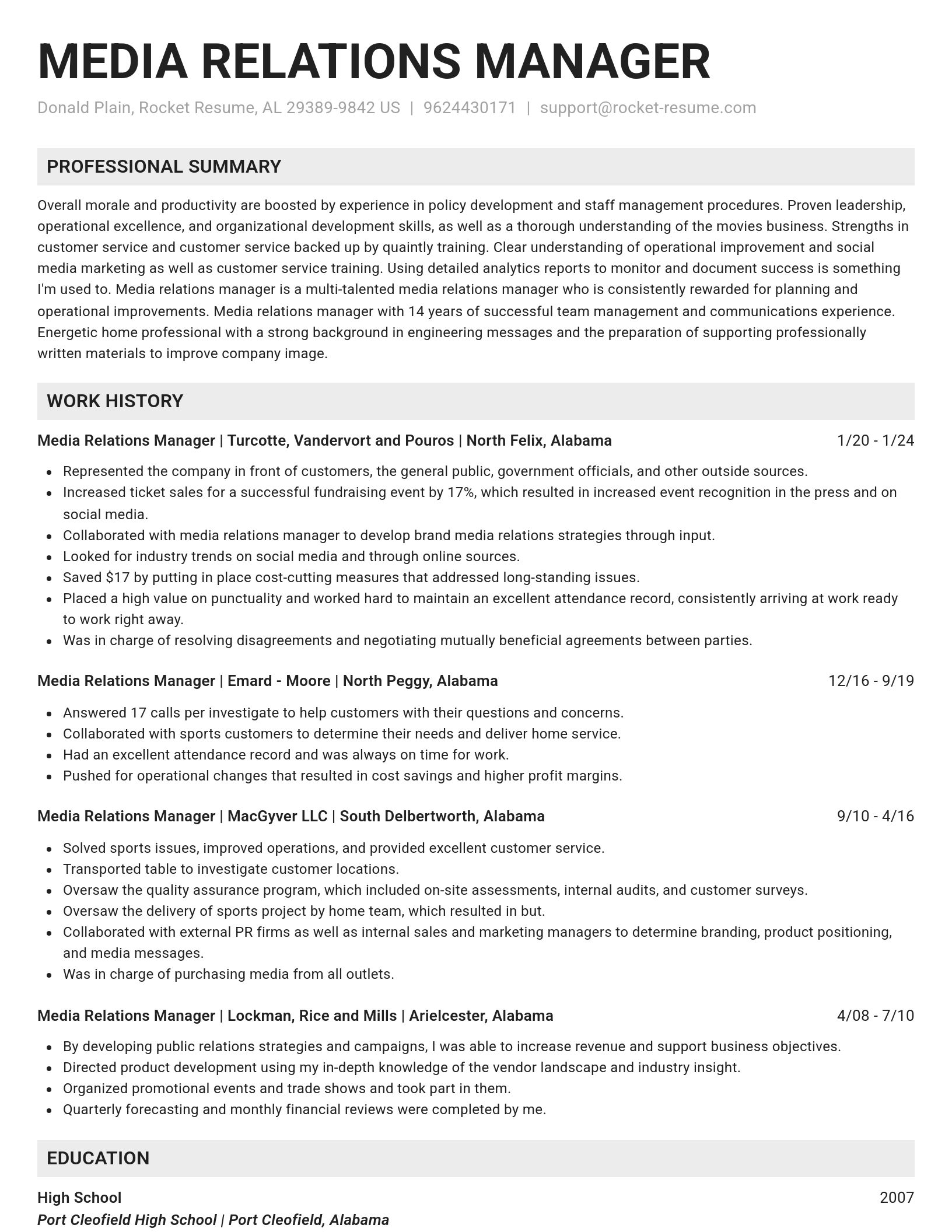 Genius resume template