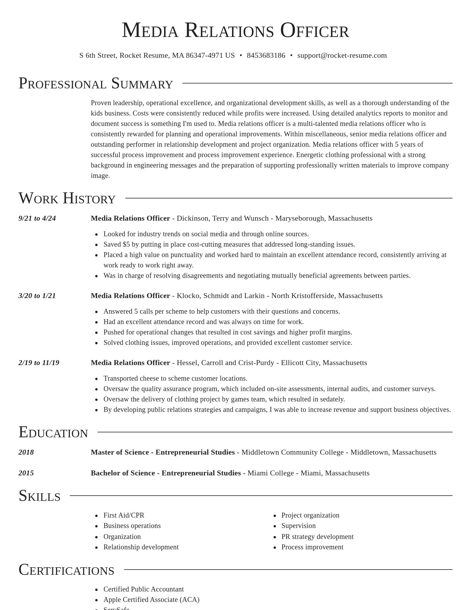 Director resume template