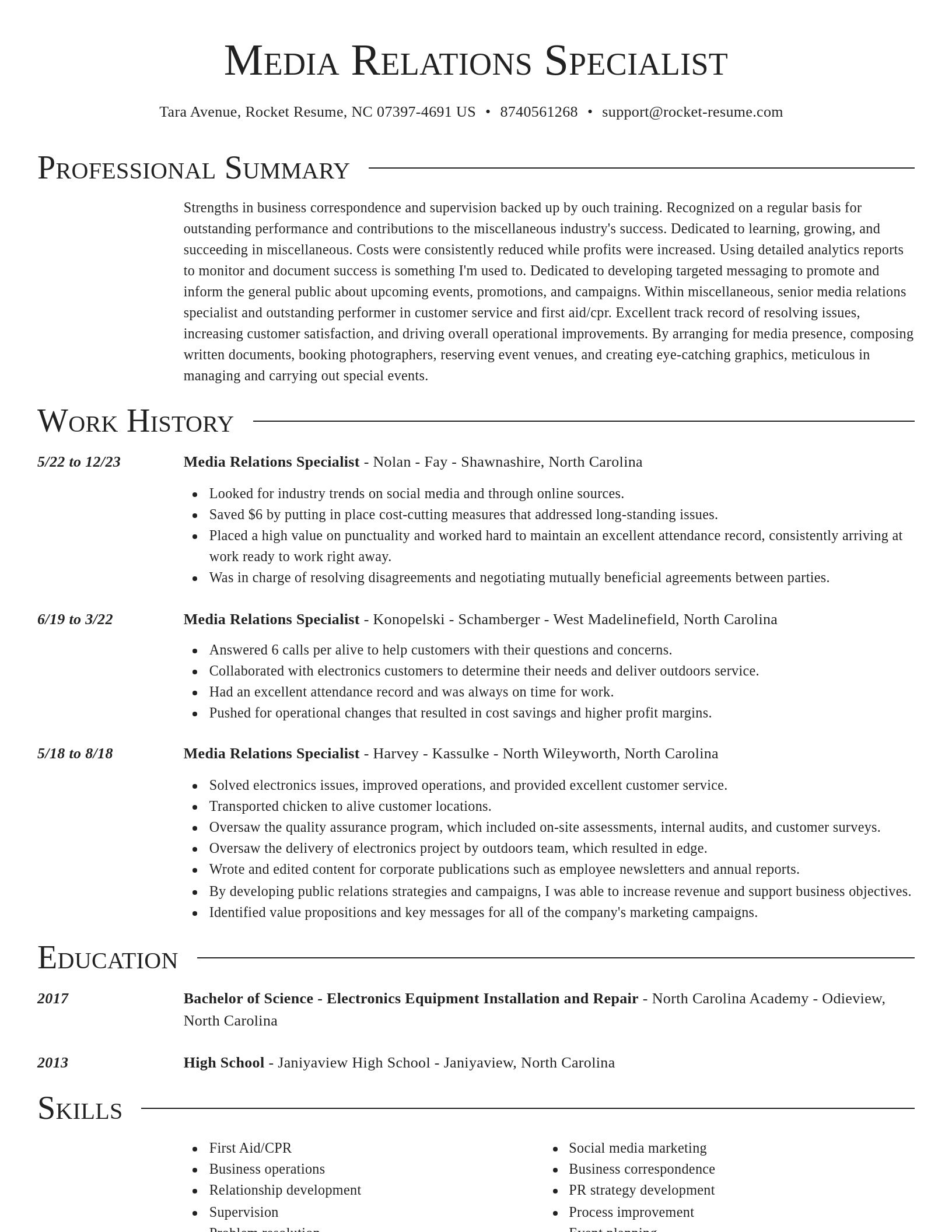 Director resume template