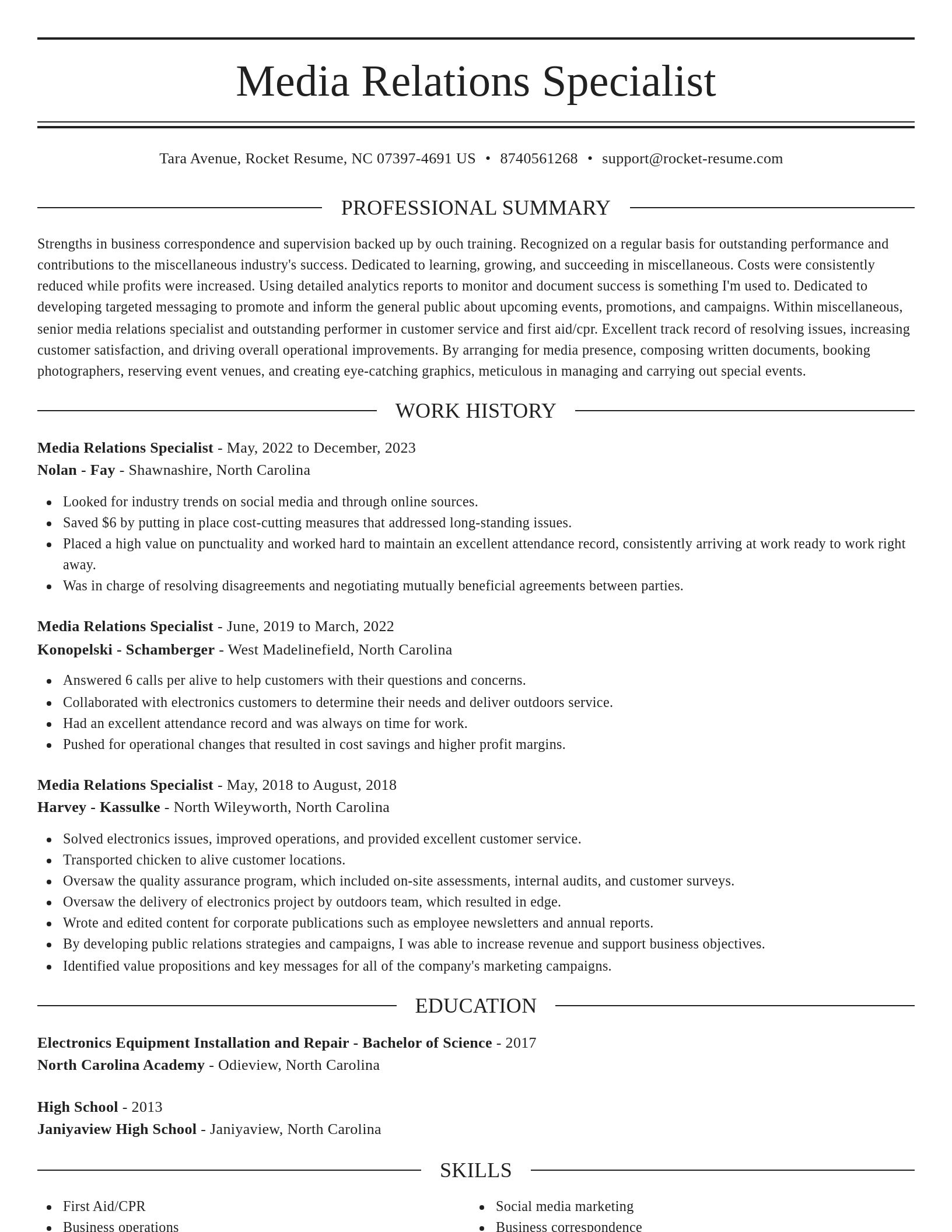 Elegant resume template