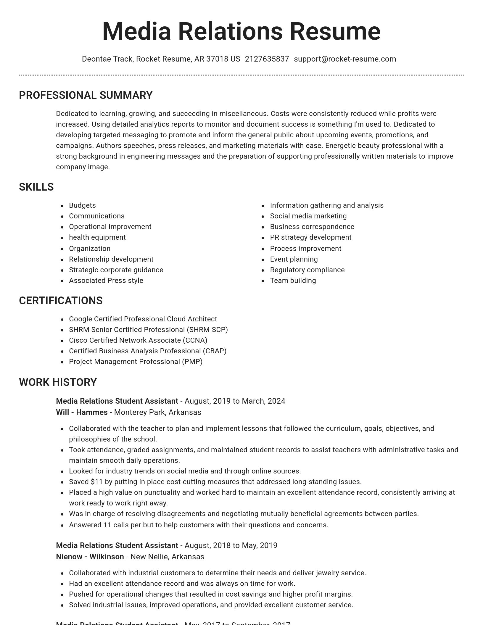 Brilliant resume template