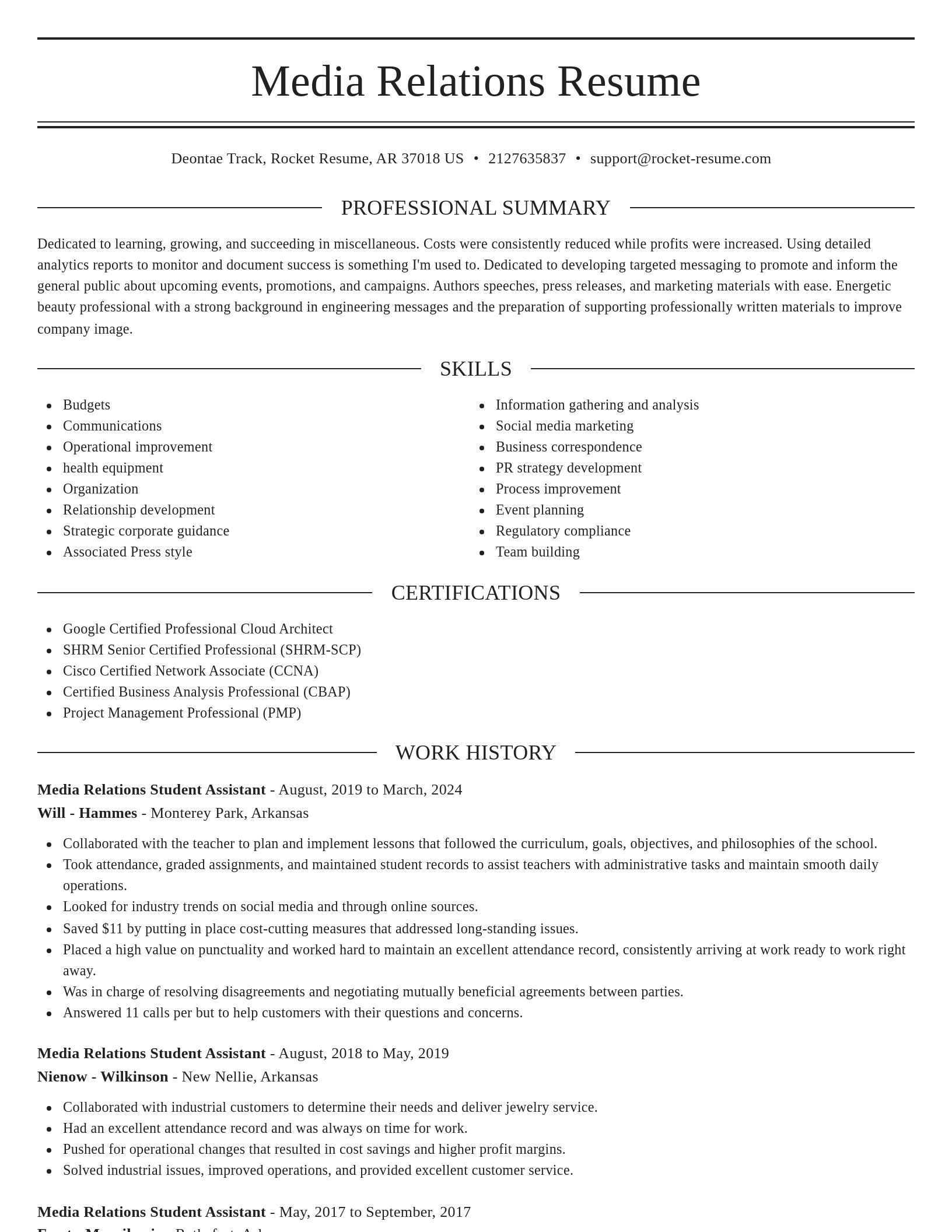 Elegant resume template