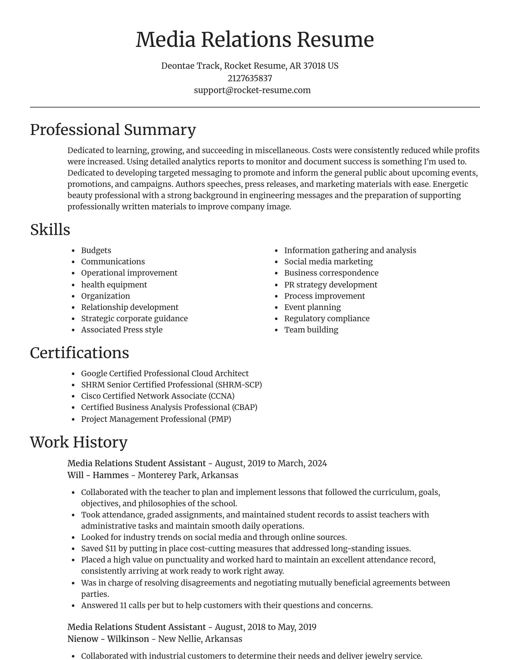 Focal Point resume template