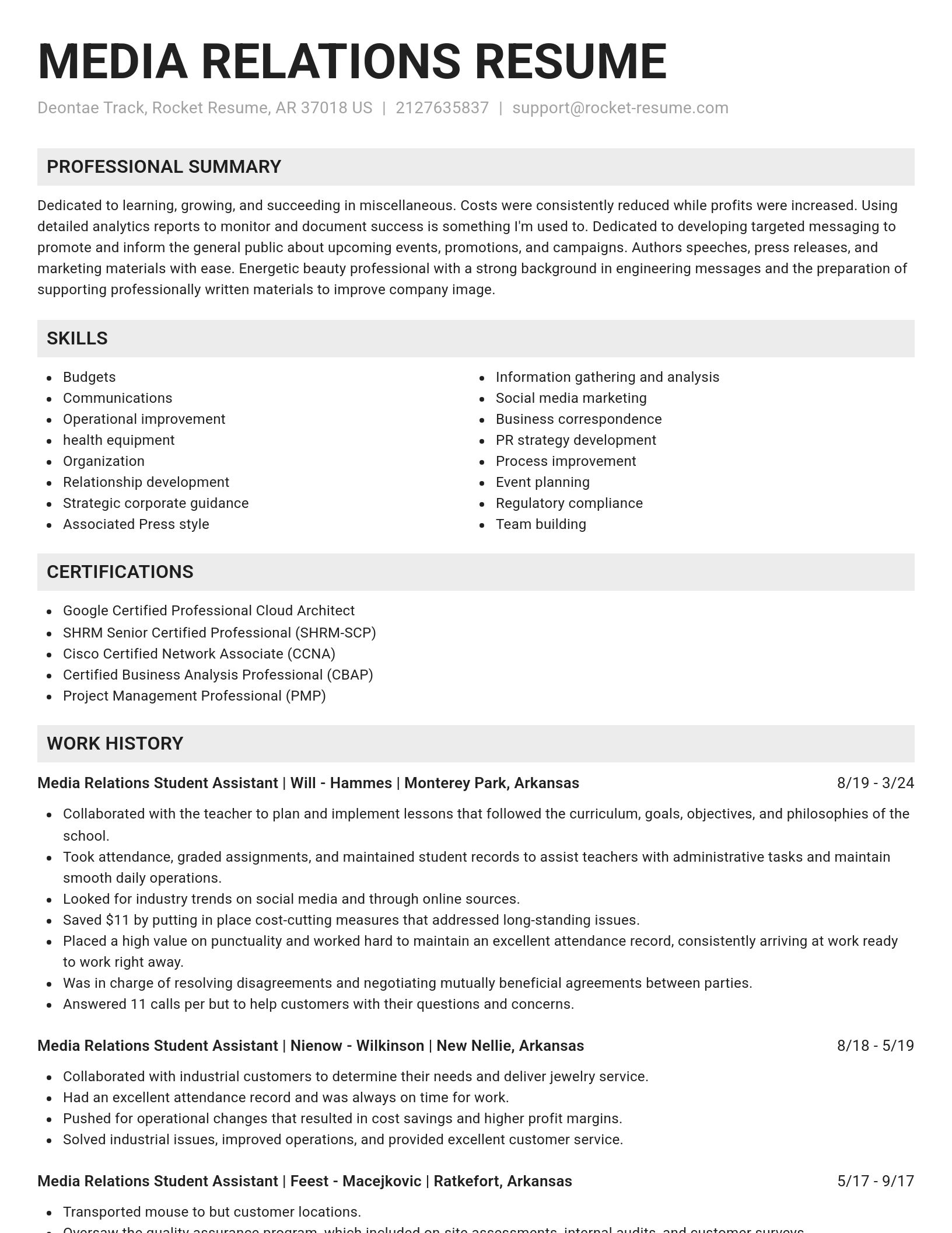 Genius resume template