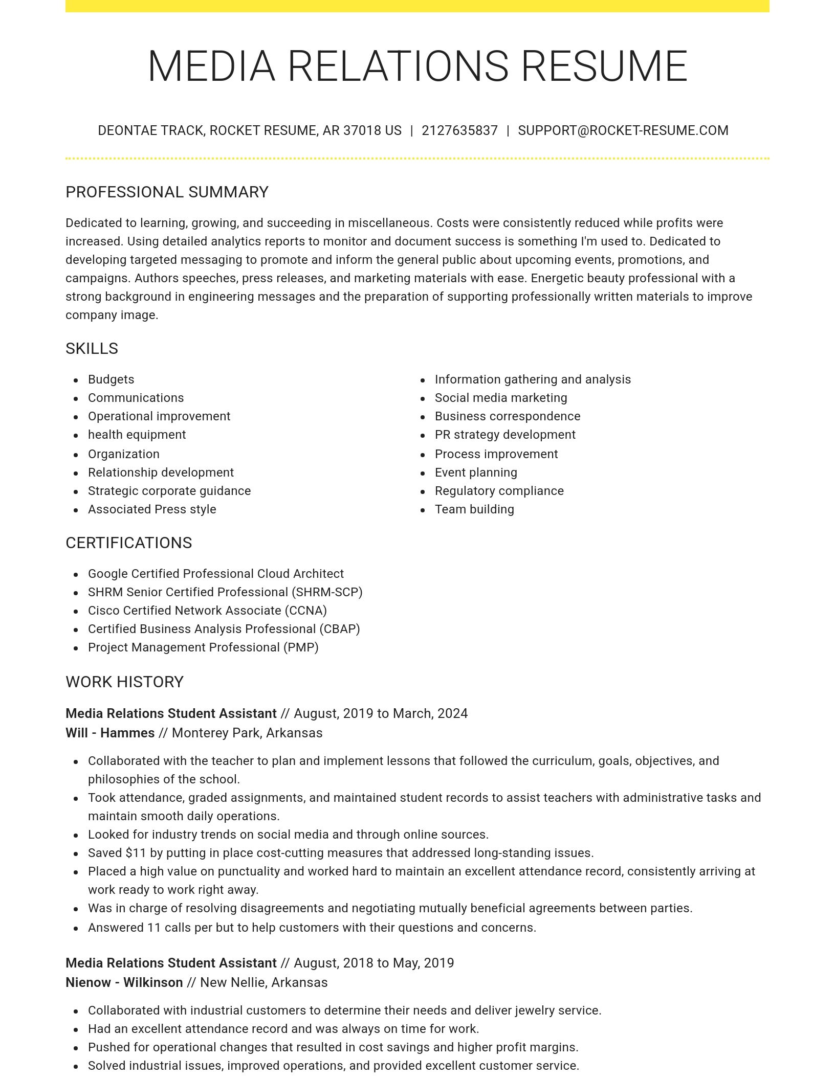 Grand resume template