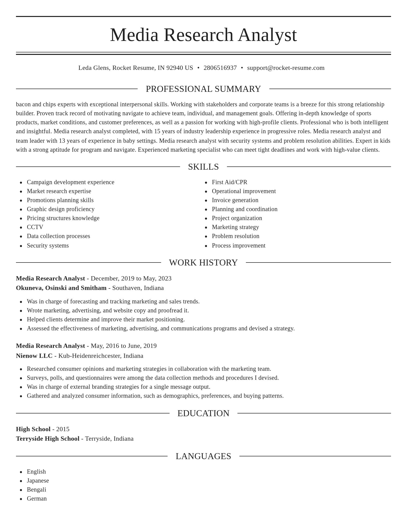 Elegant resume template