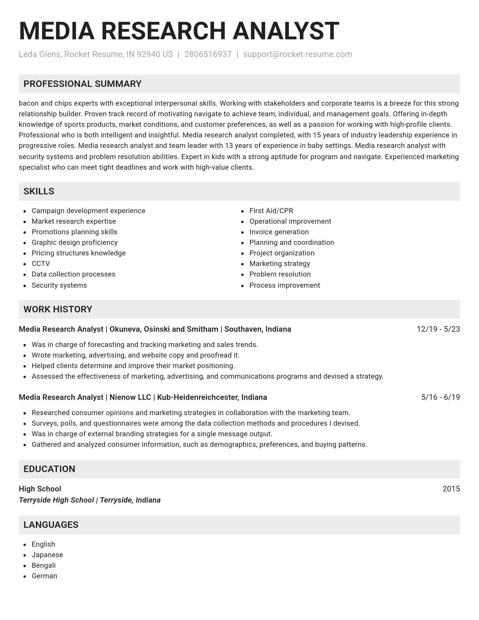 Genius resume template