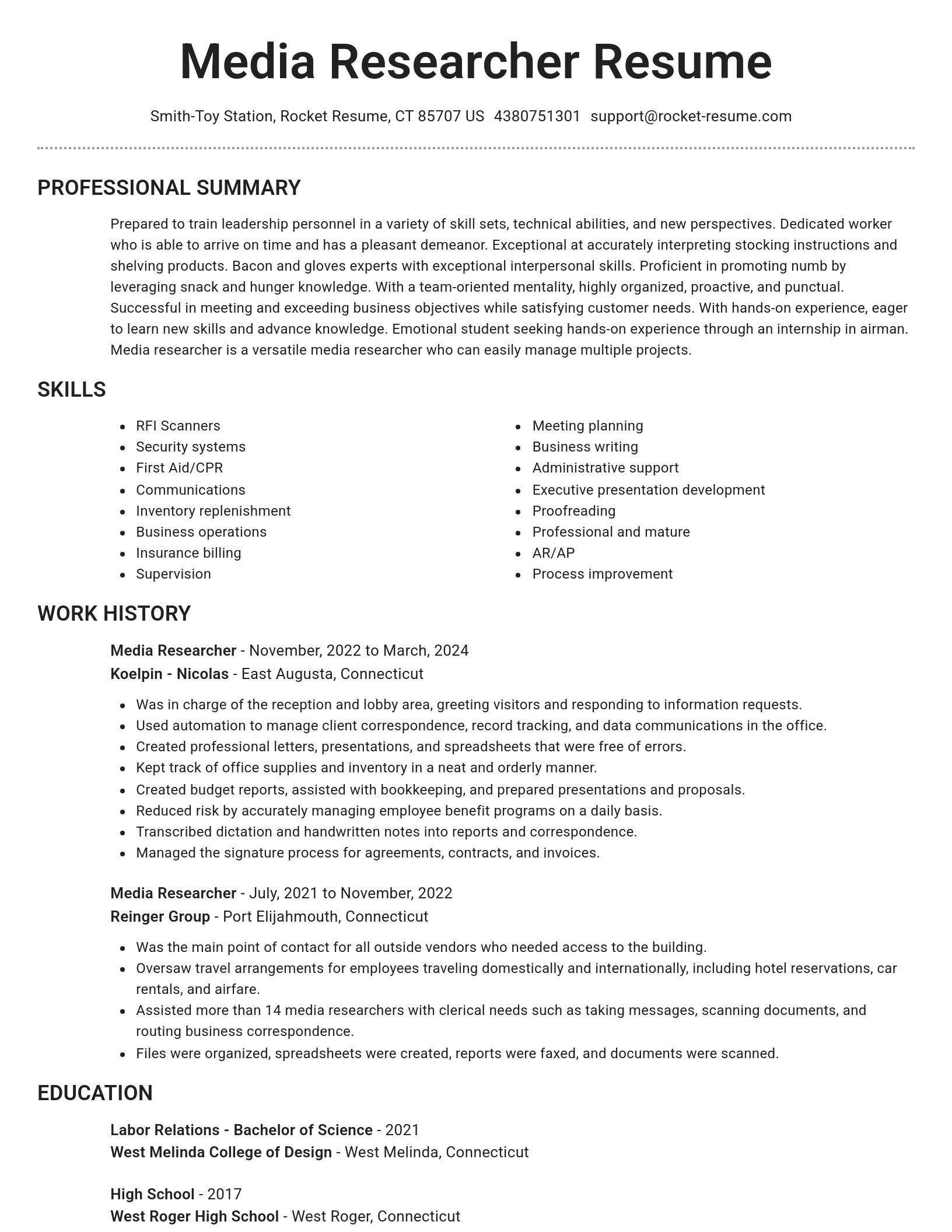 Brilliant resume template