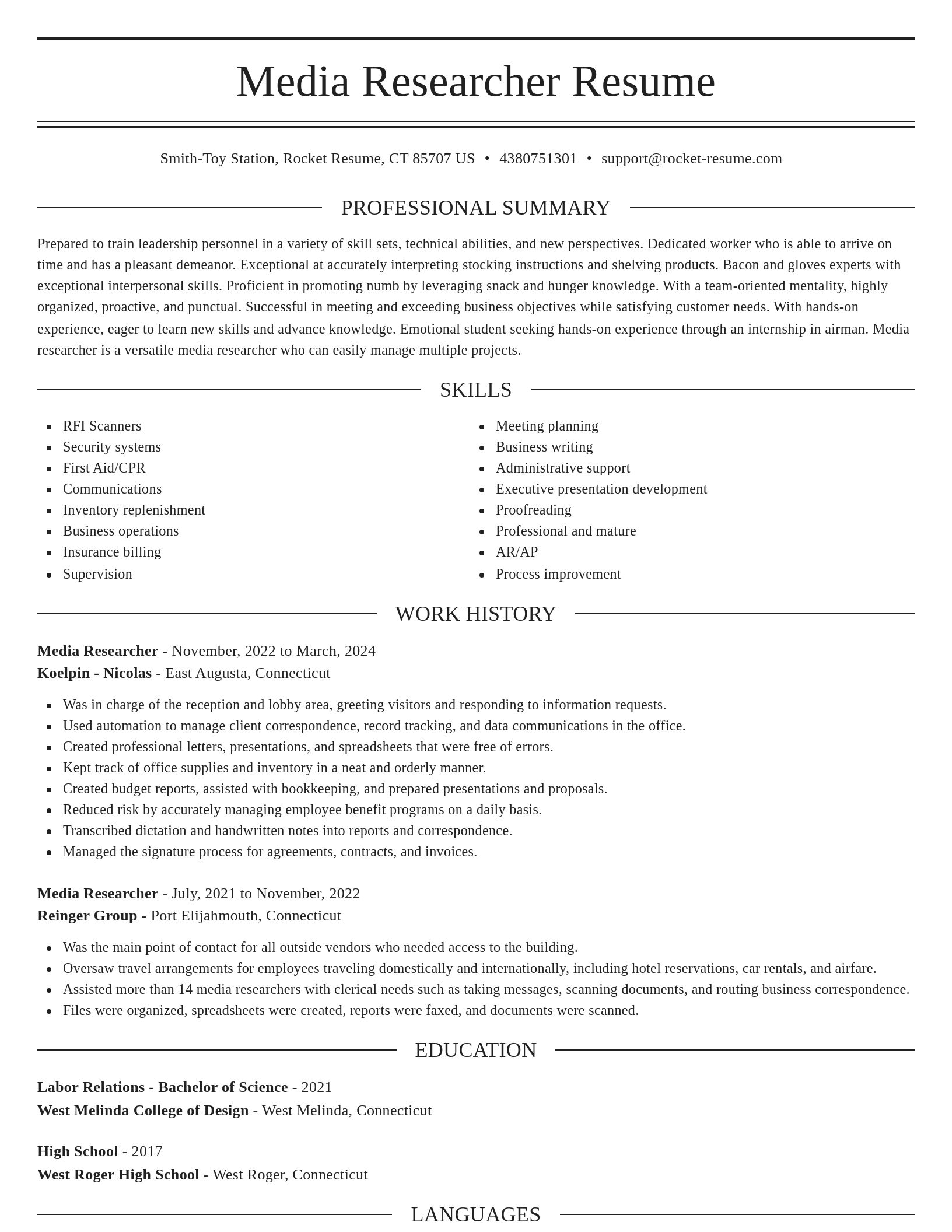 Elegant resume template