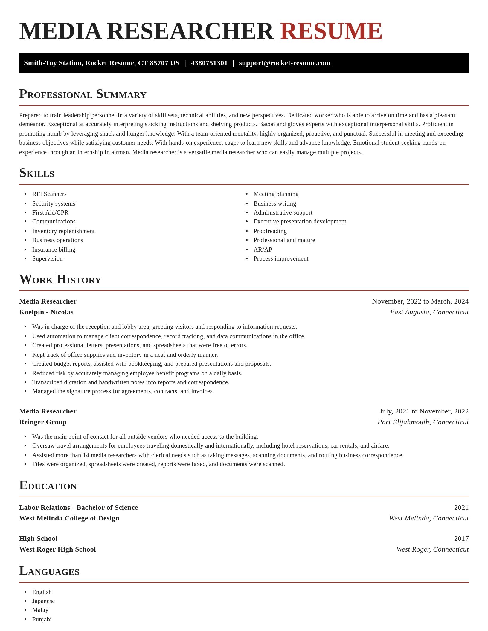 Exquisite resume template