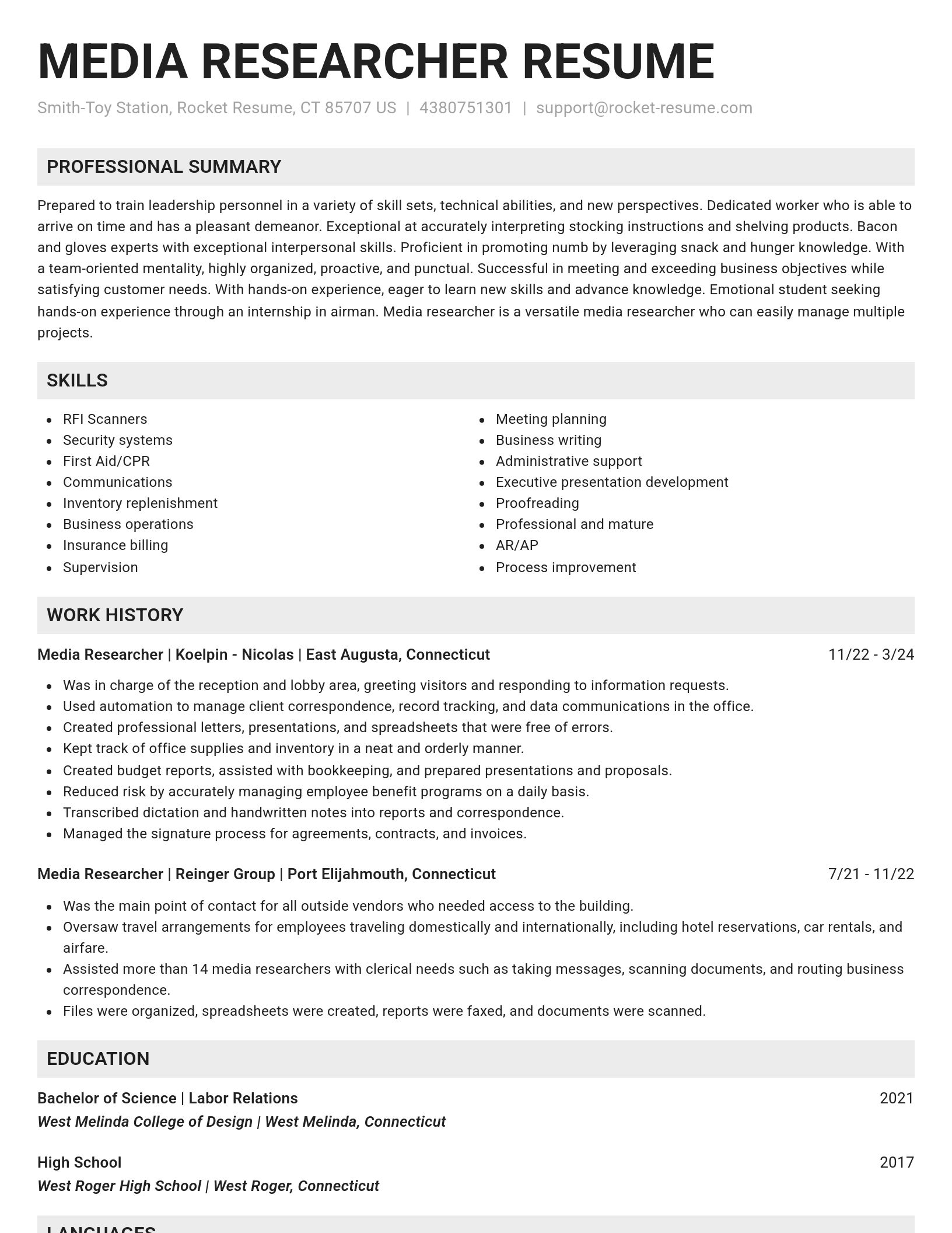 Genius resume template