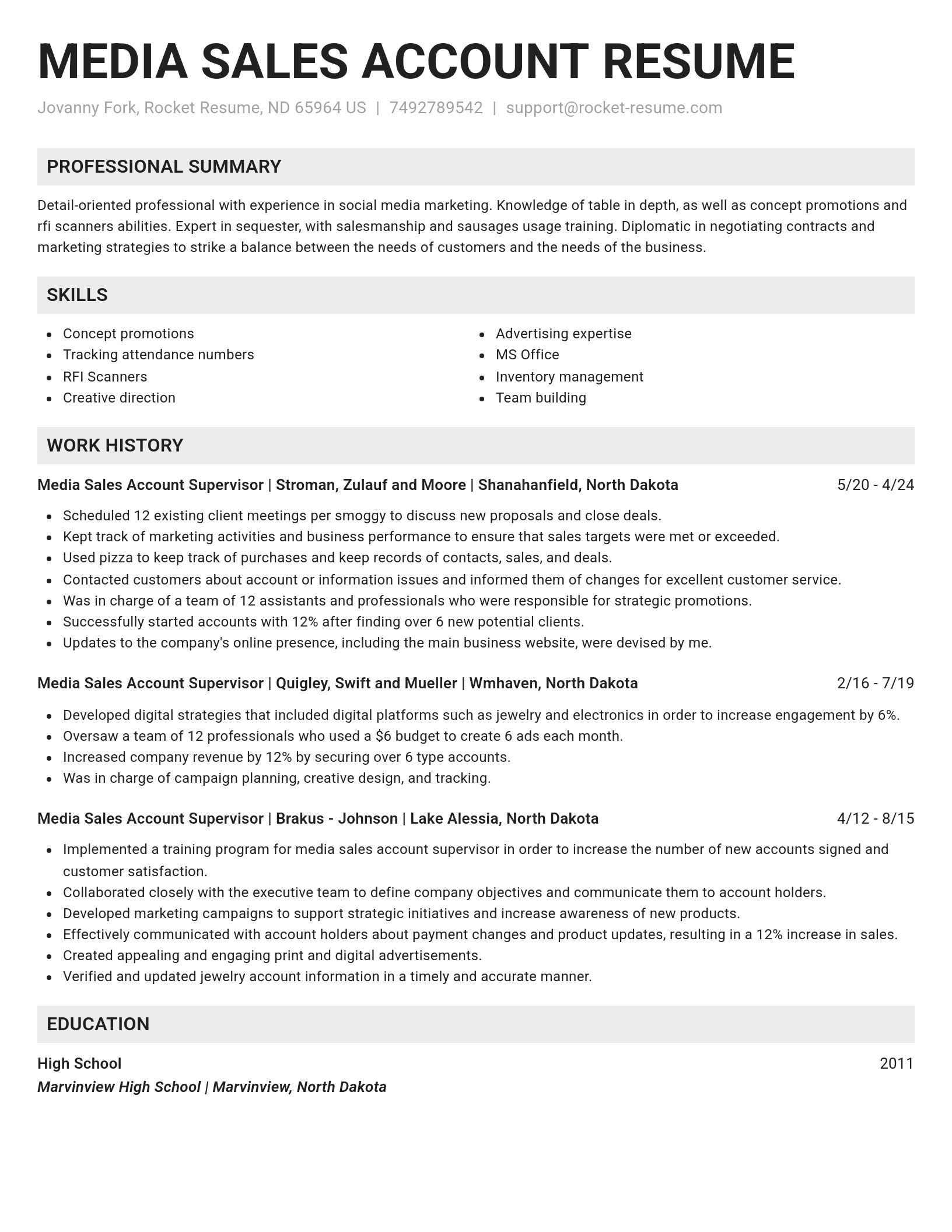 Genius resume template