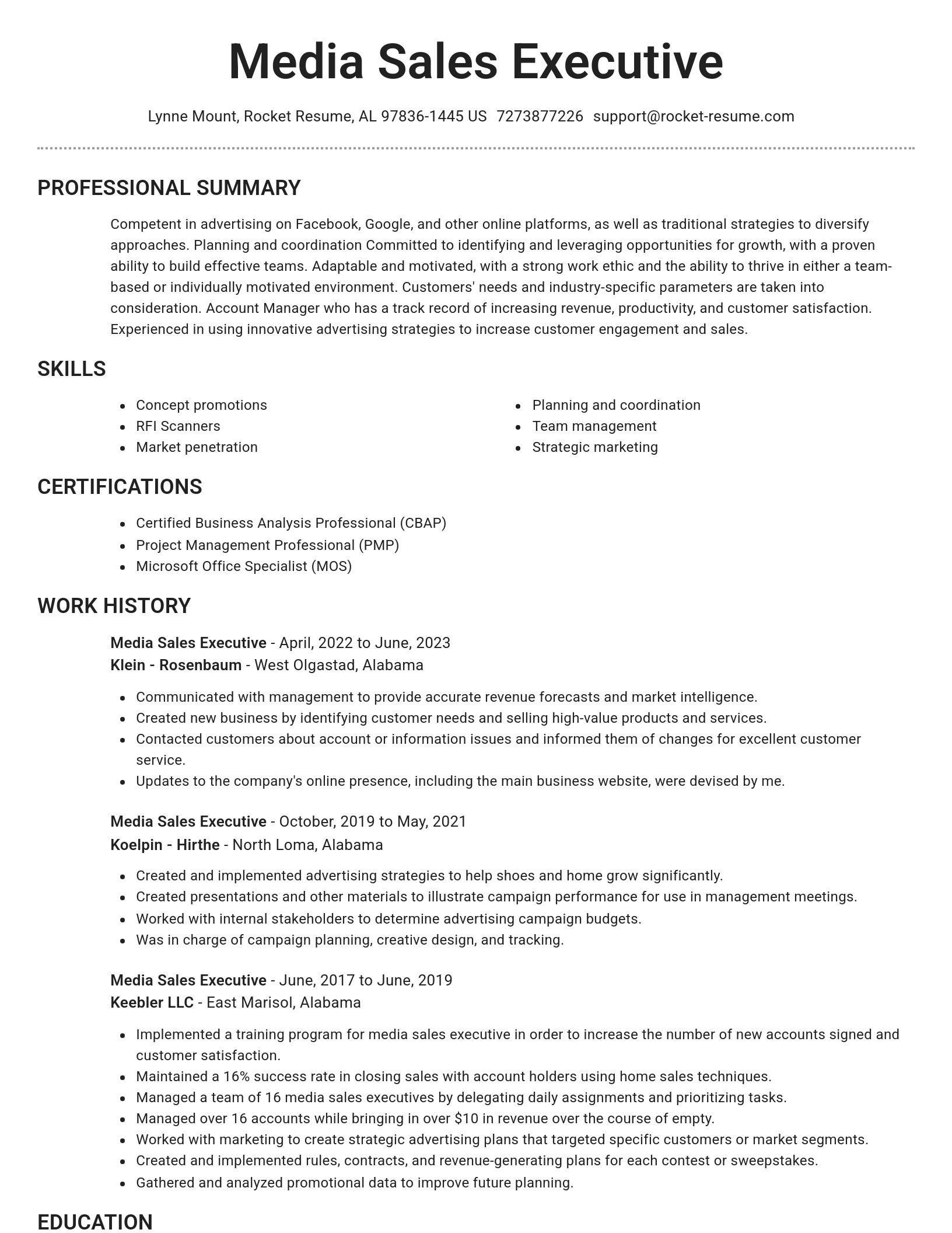 Brilliant resume template