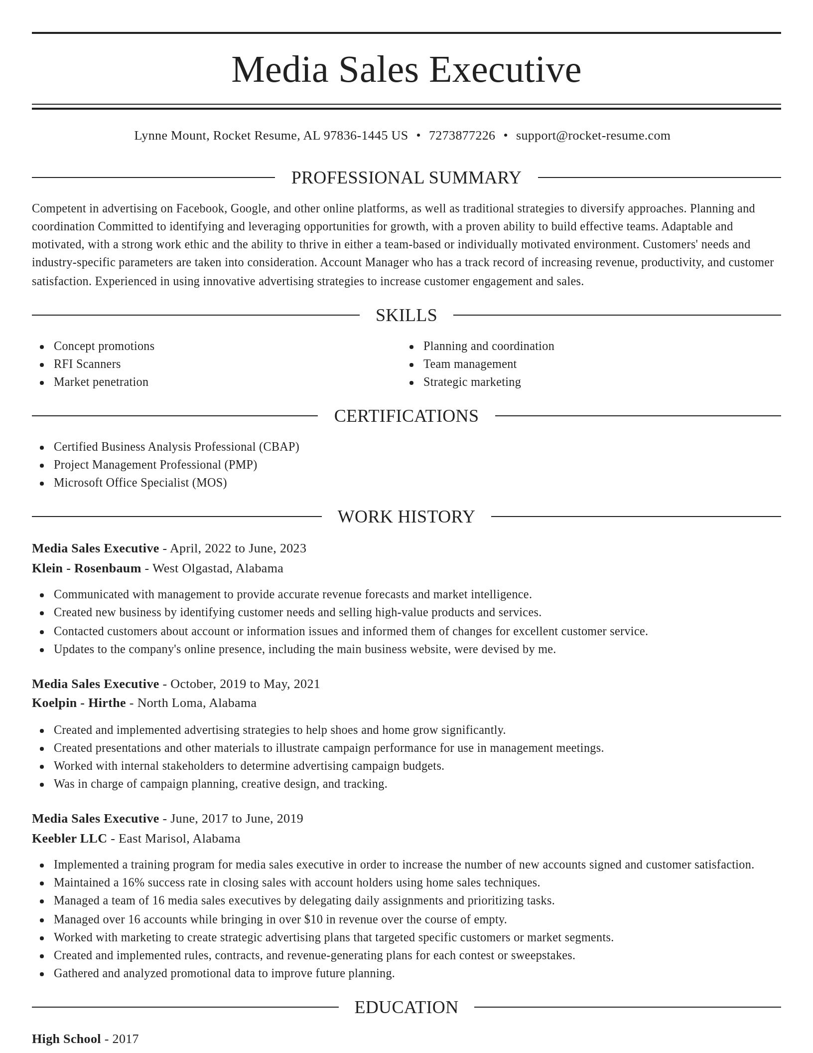 Elegant resume template