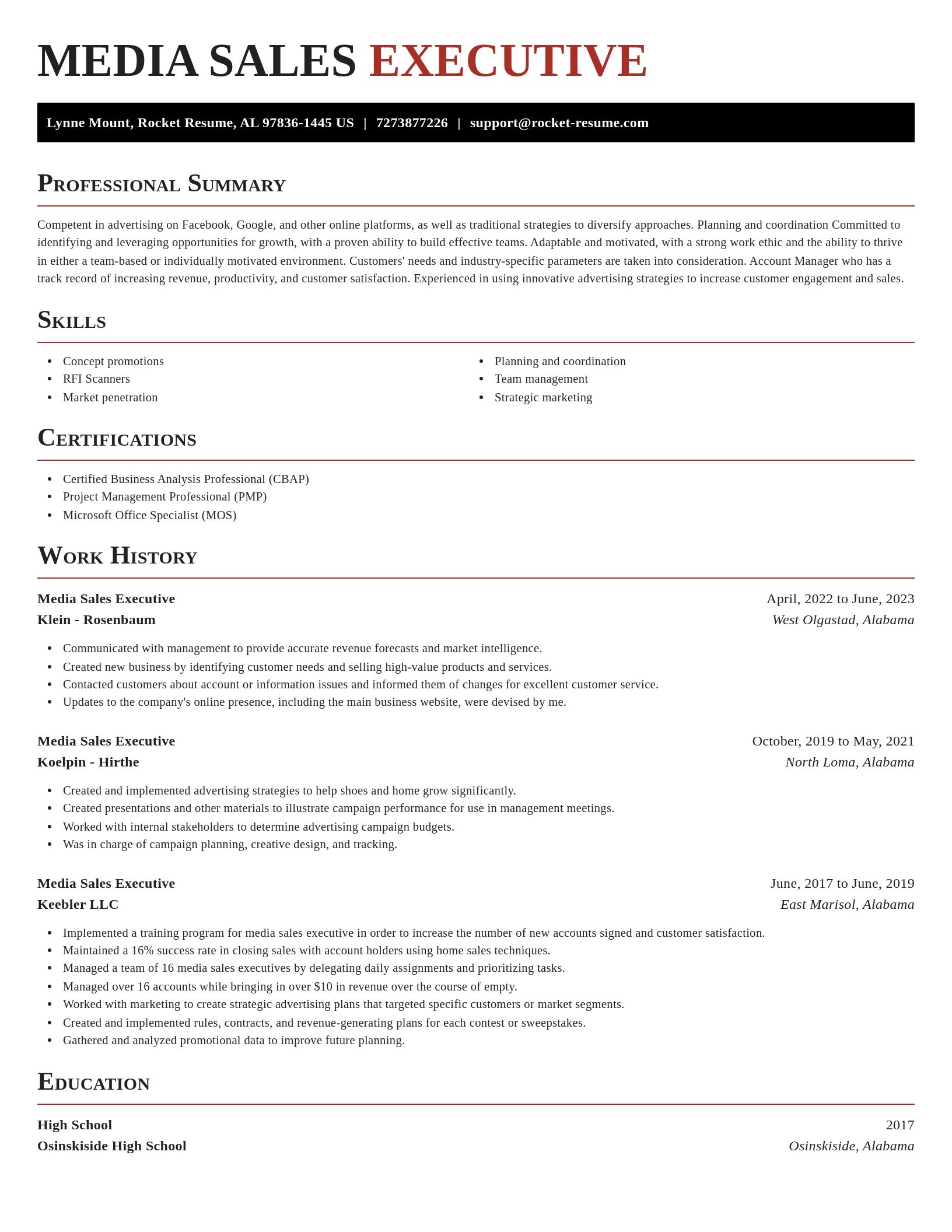 Exquisite resume template