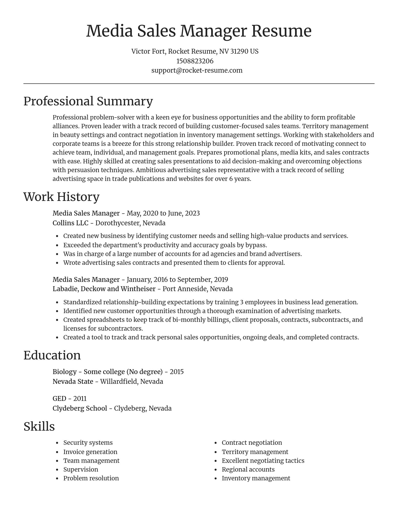 Focal Point resume template