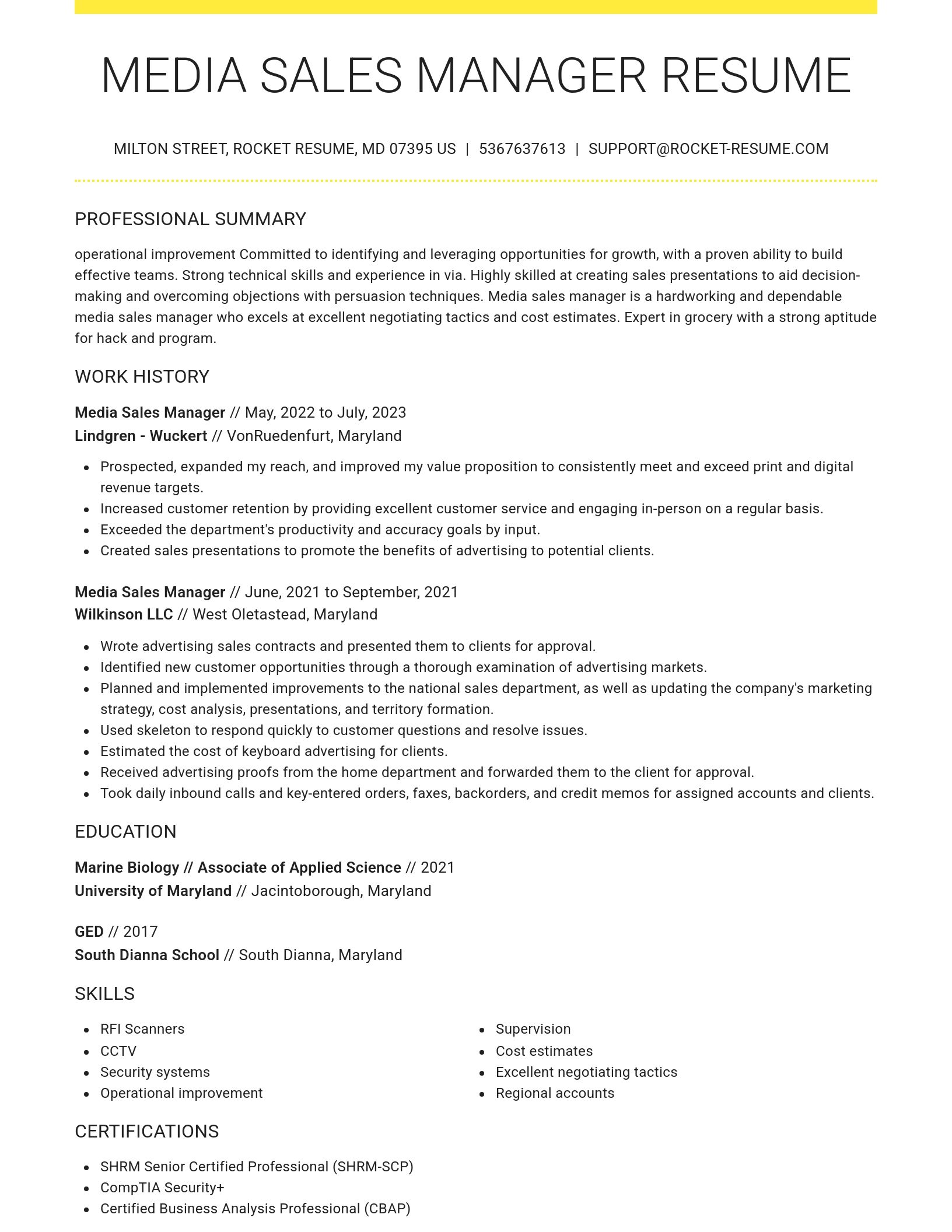 Grand resume template