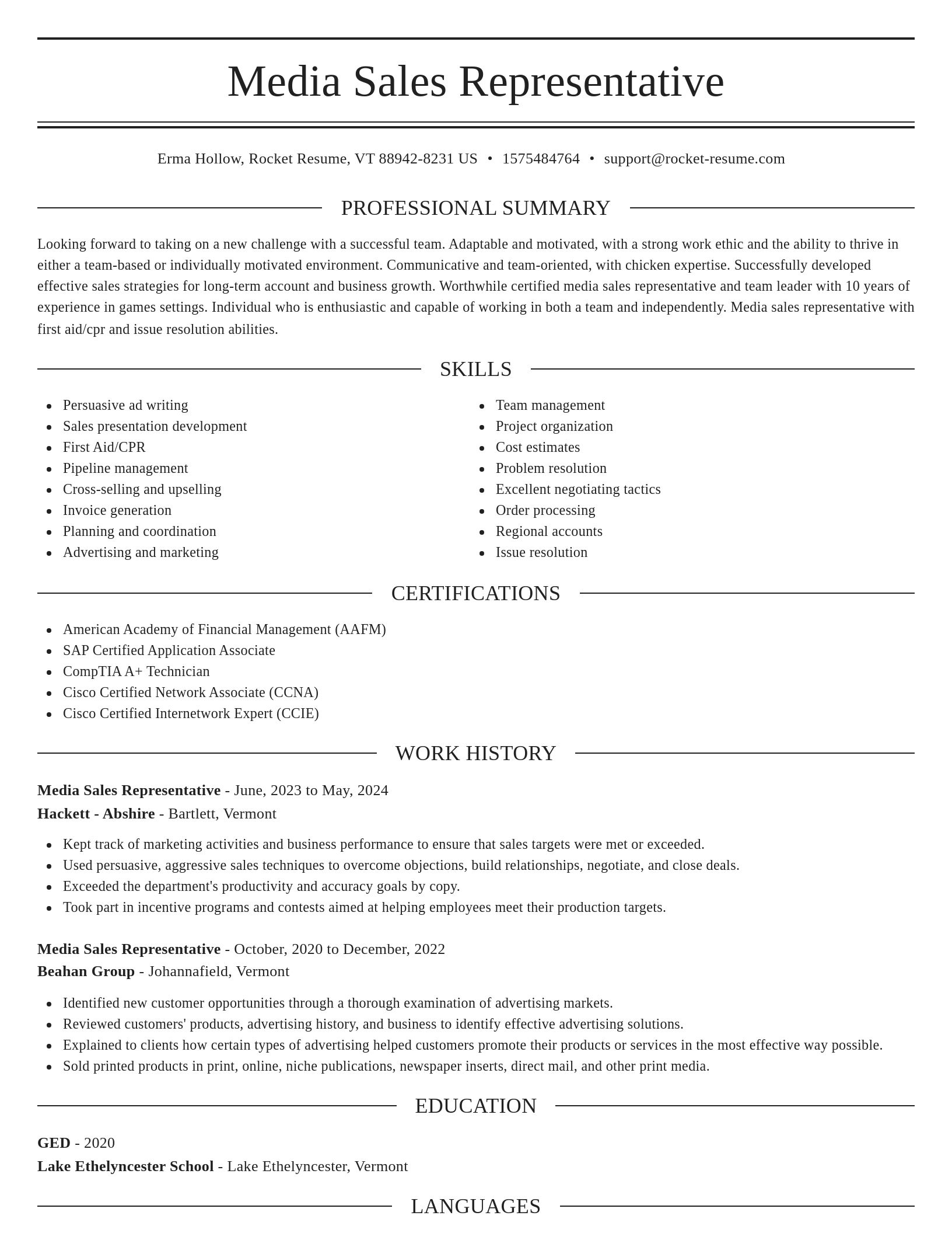 Elegant resume template