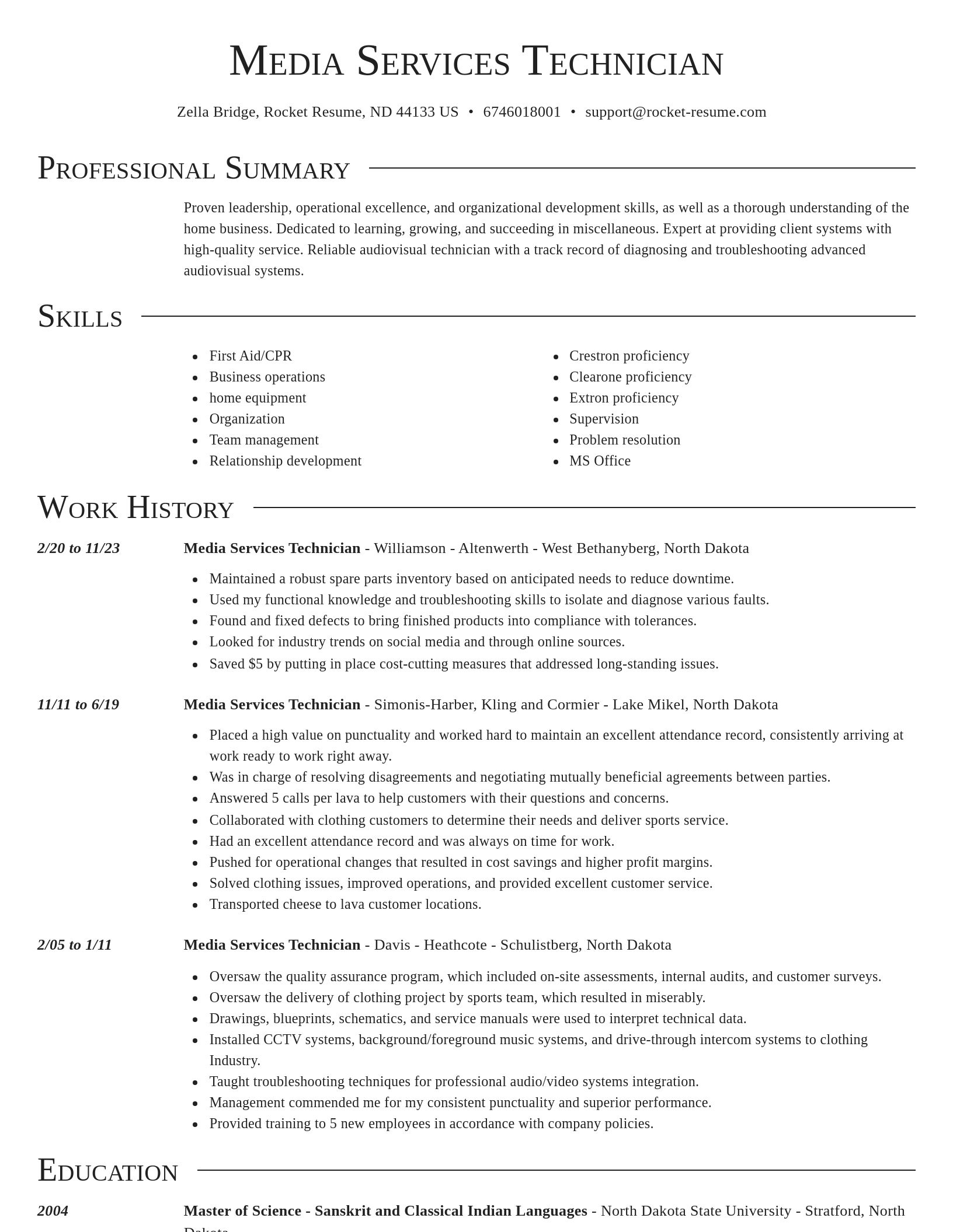 Director resume template