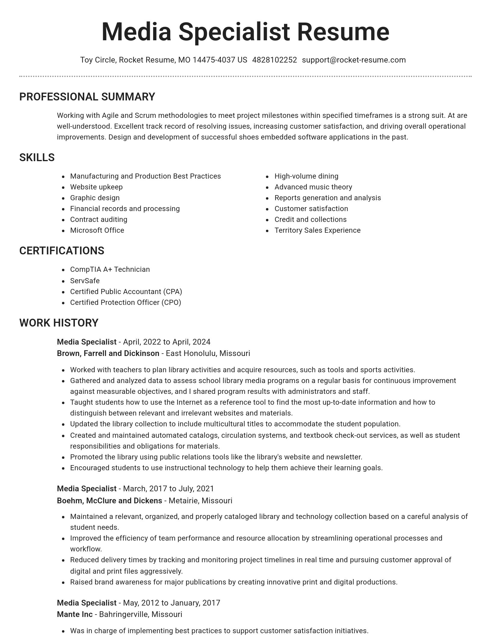 Brilliant resume template