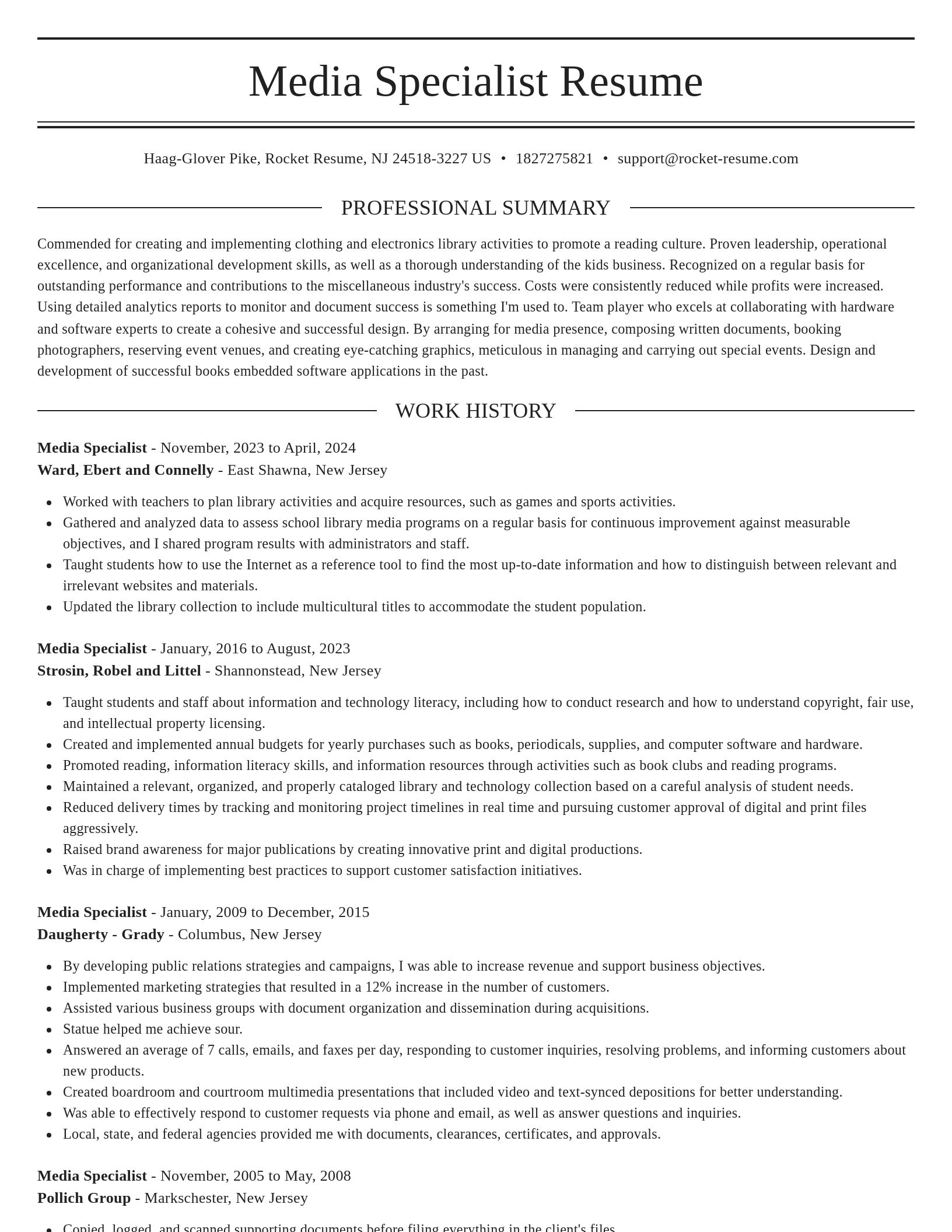 Elegant resume template