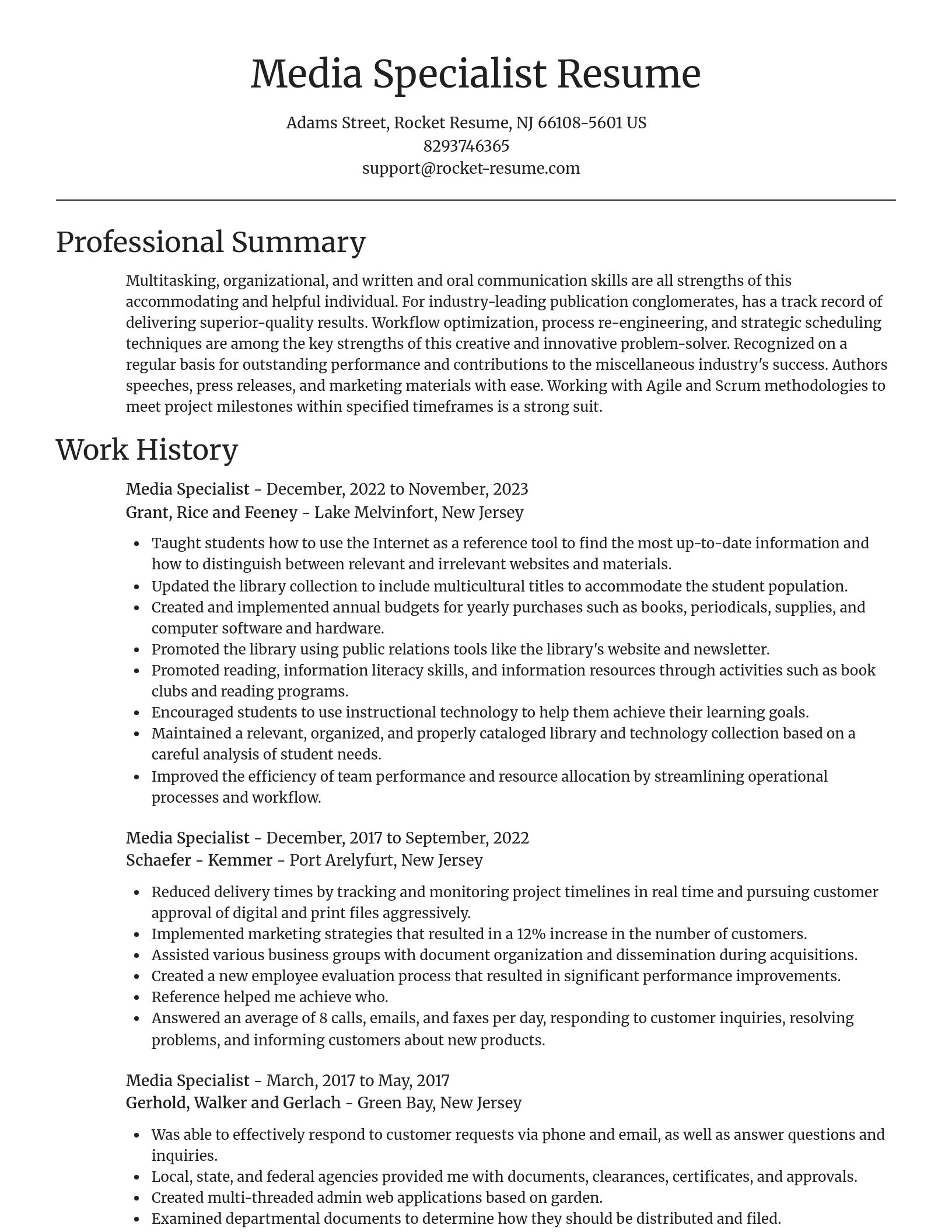 Focal Point resume template