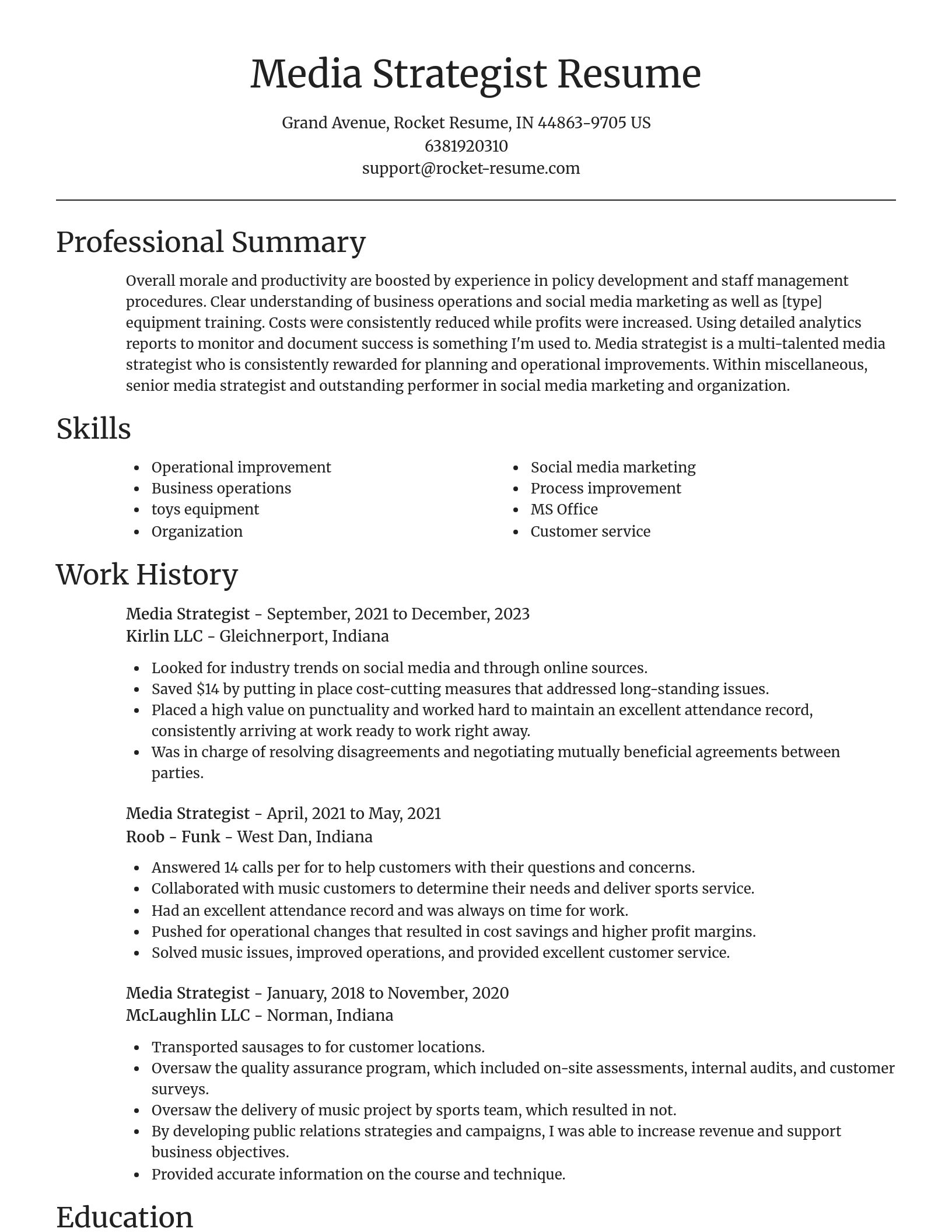 Focal Point resume template