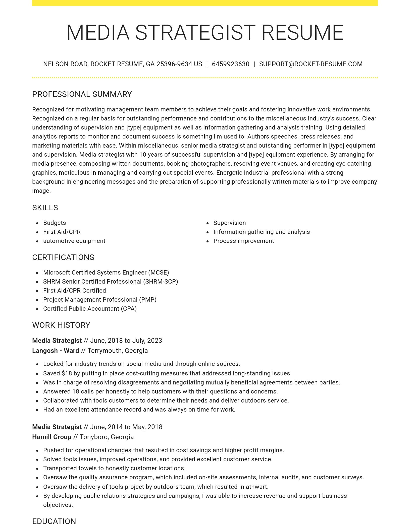 Grand resume template