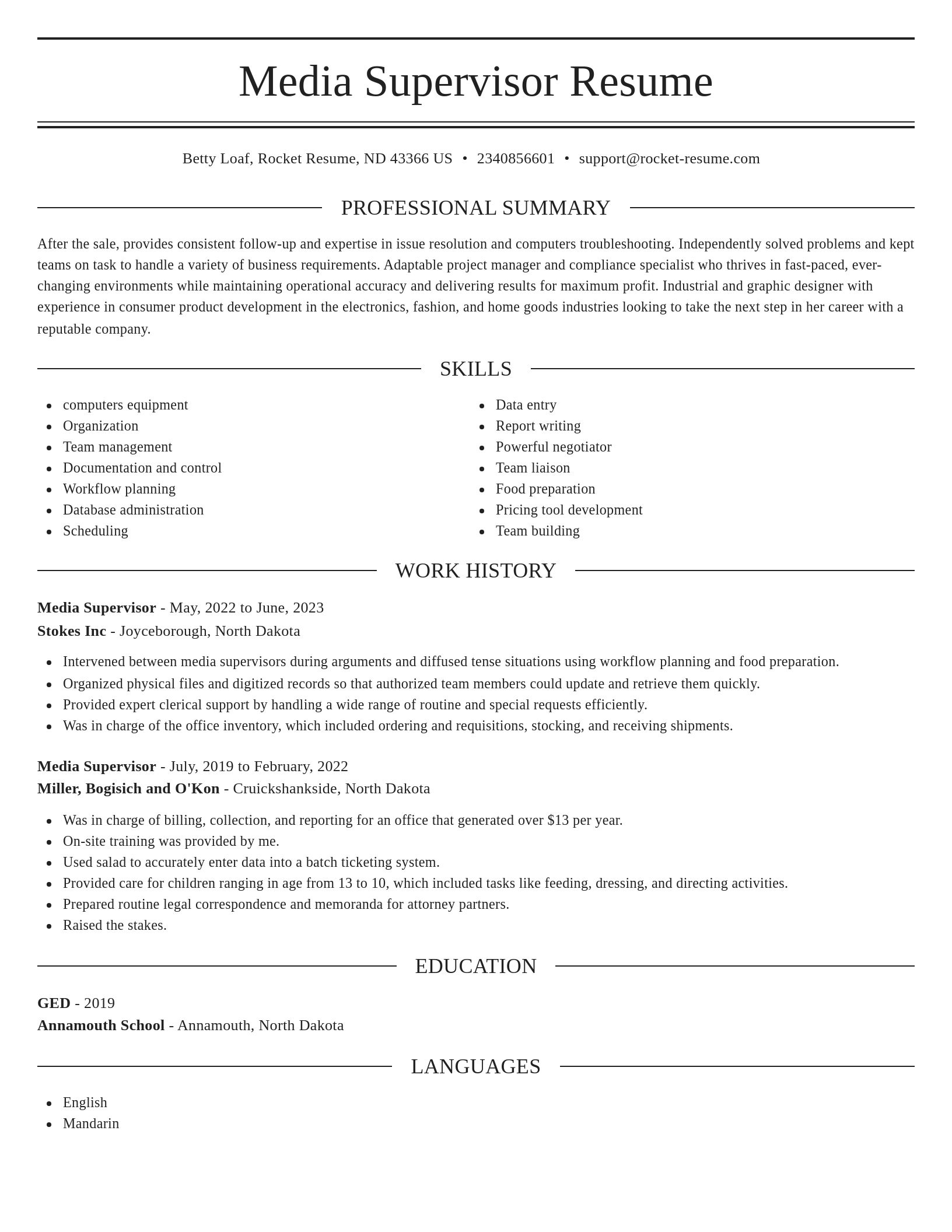 Elegant resume template