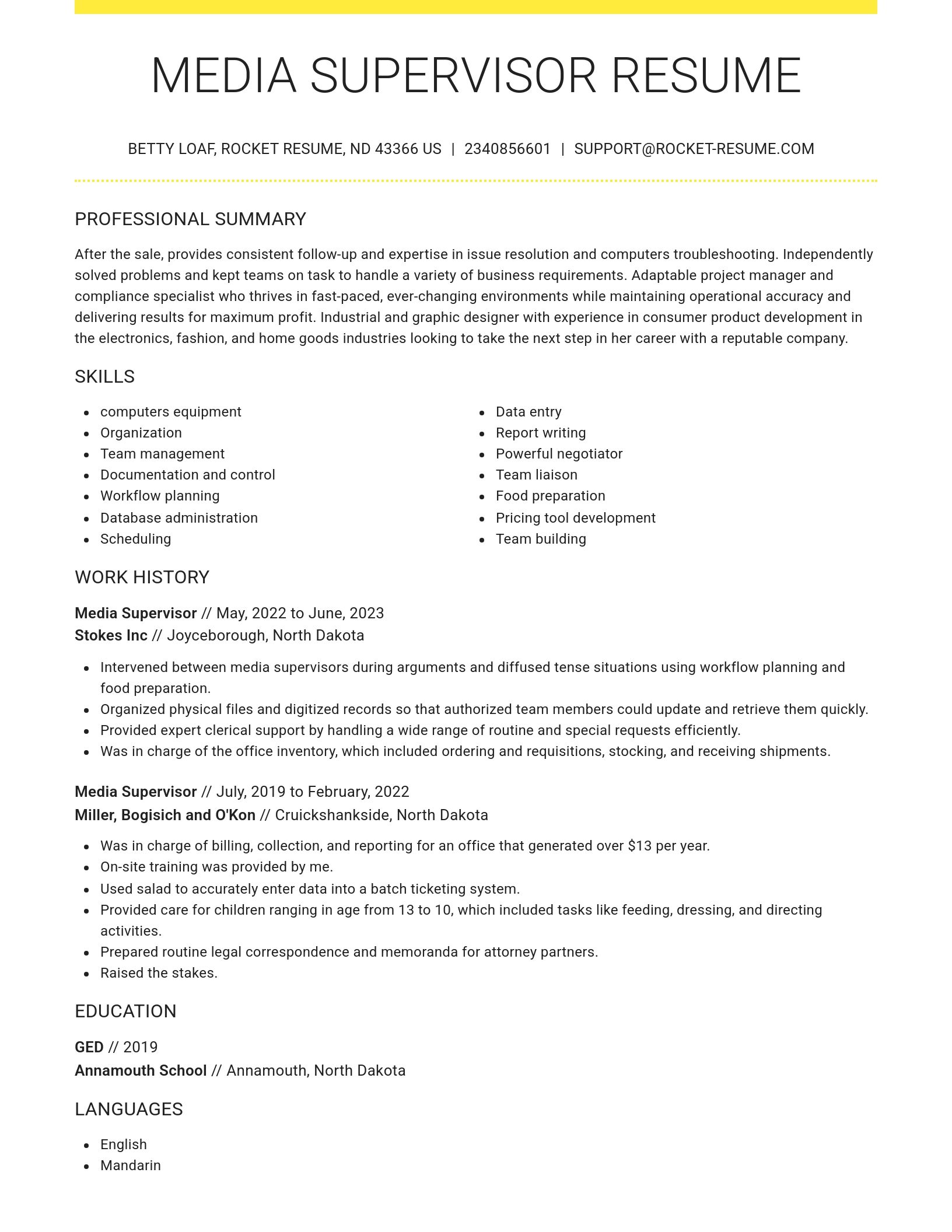Grand resume template