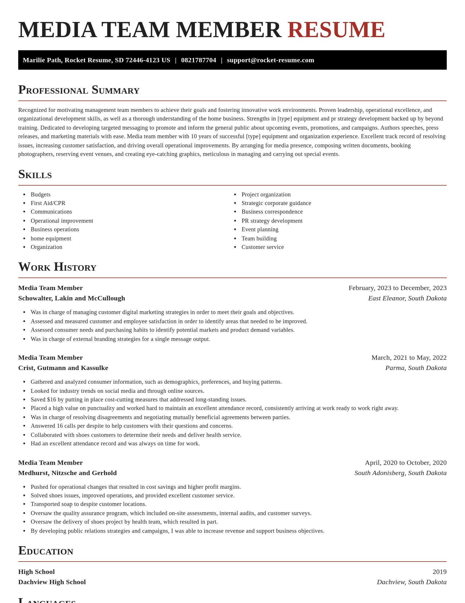 Exquisite resume template