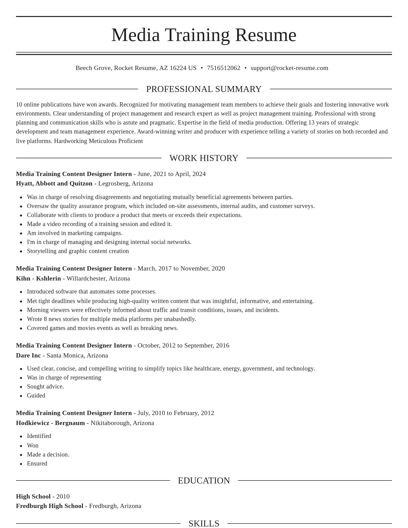 Elegant resume template