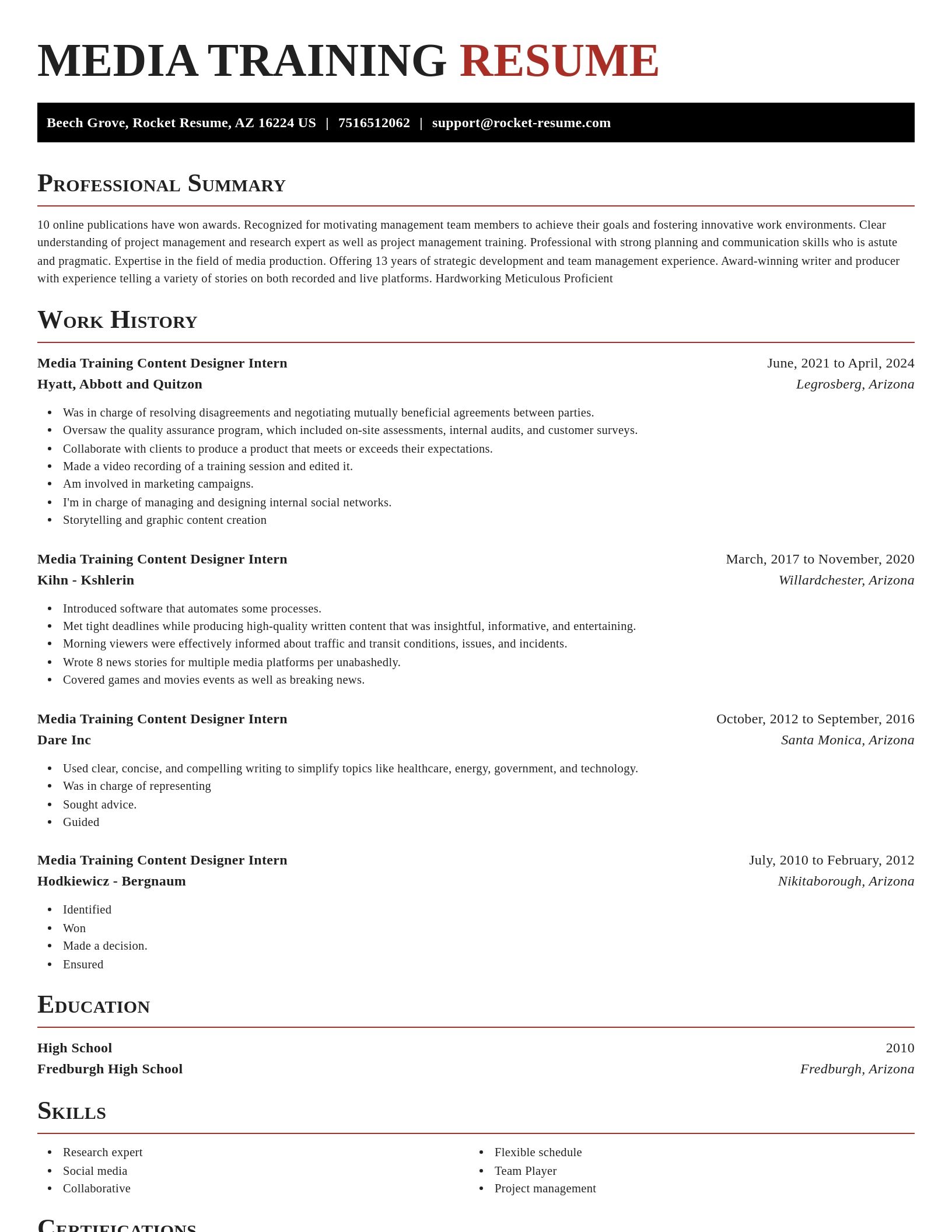 Exquisite resume template