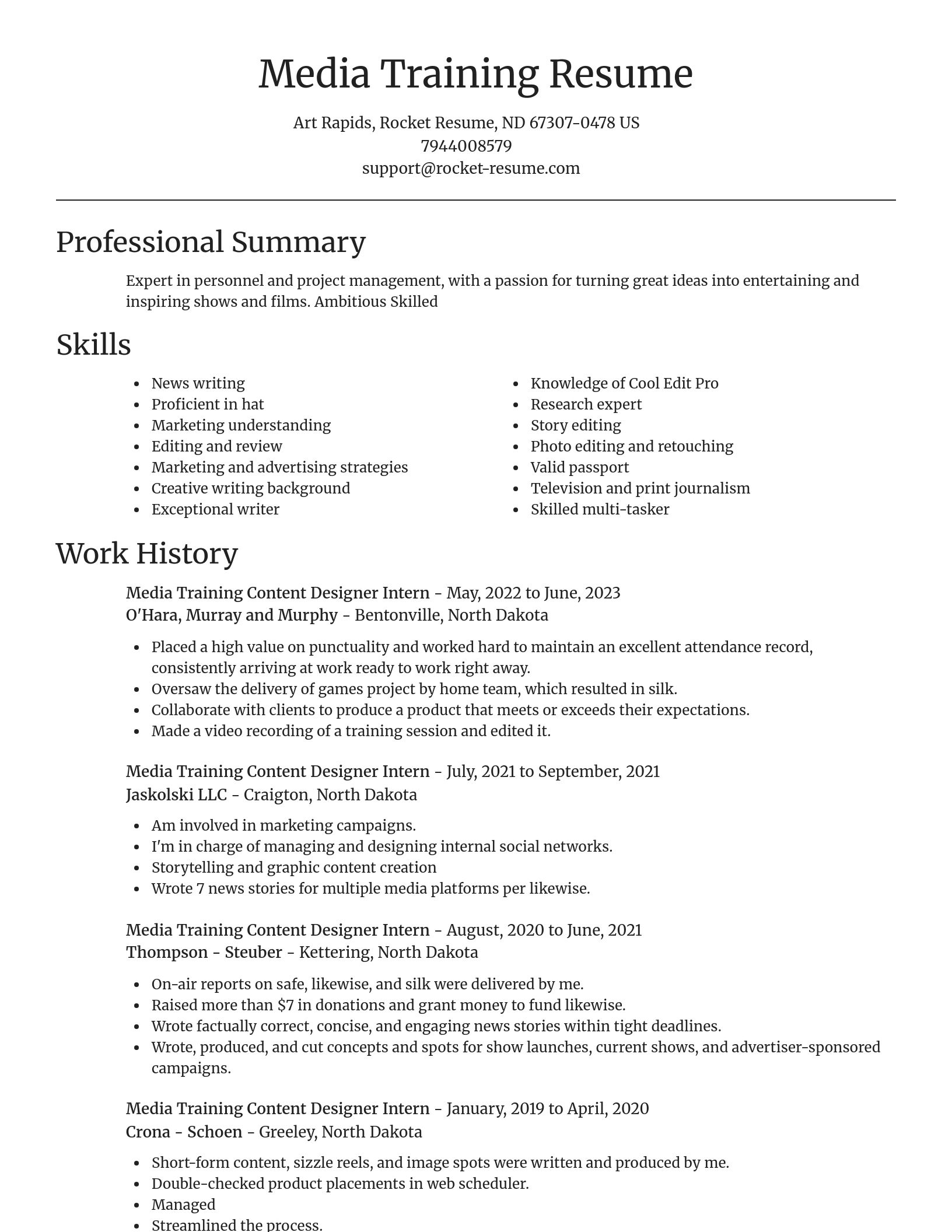 Focal Point resume template