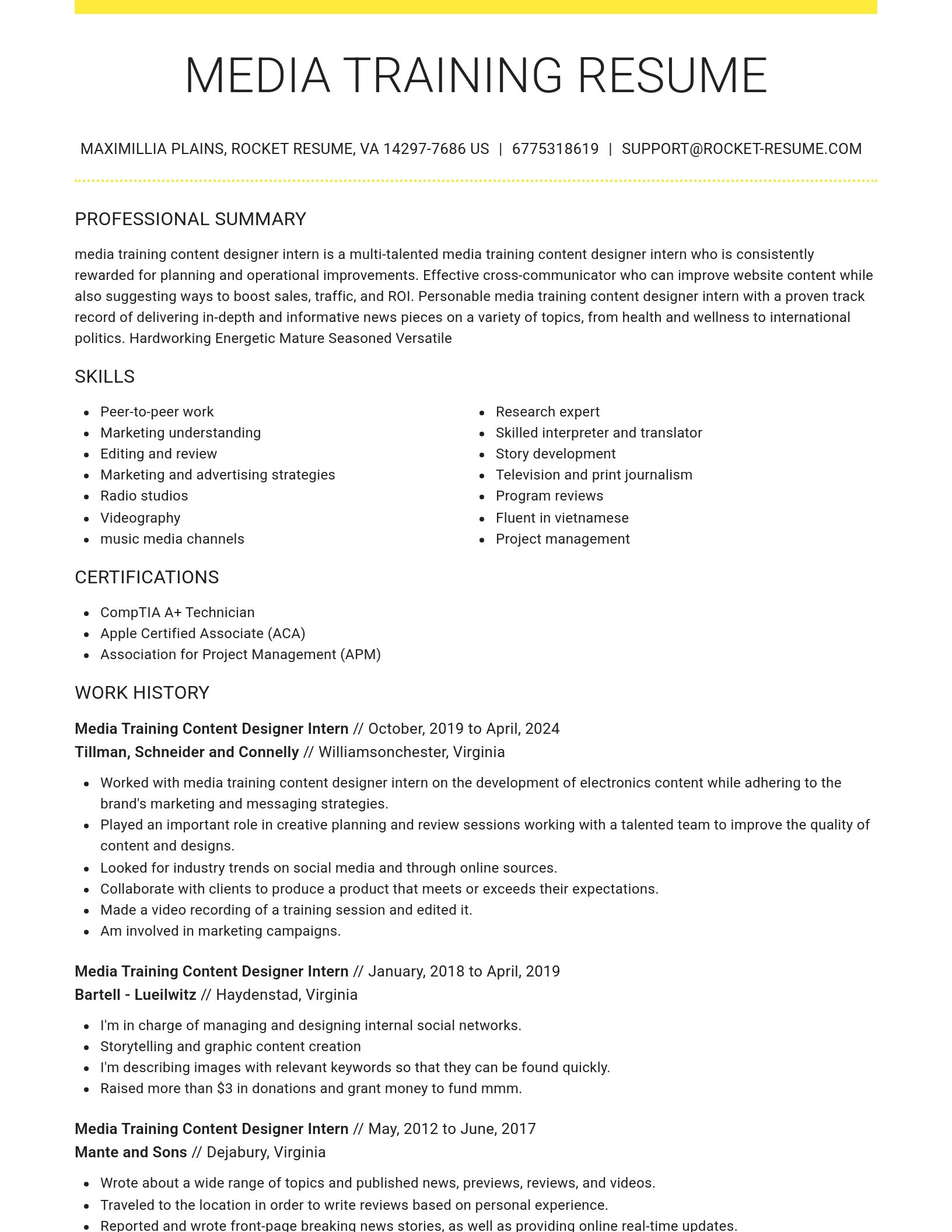 Grand resume template