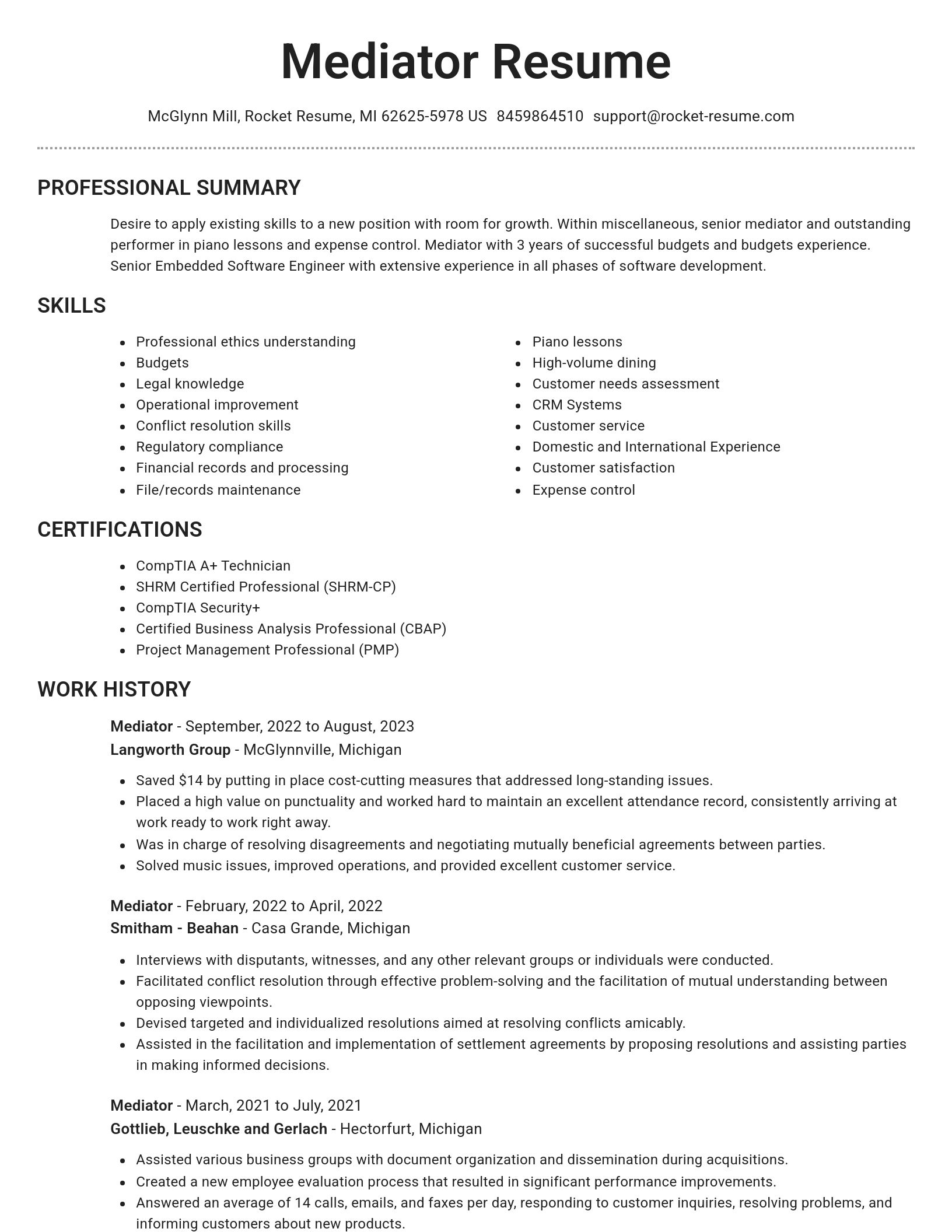 Brilliant resume template