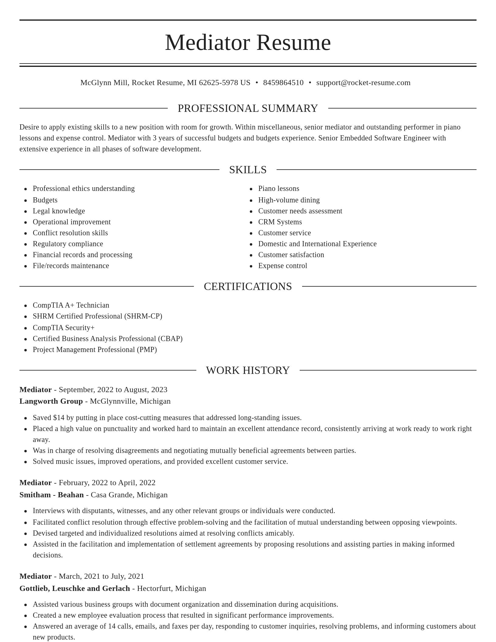 Elegant resume template