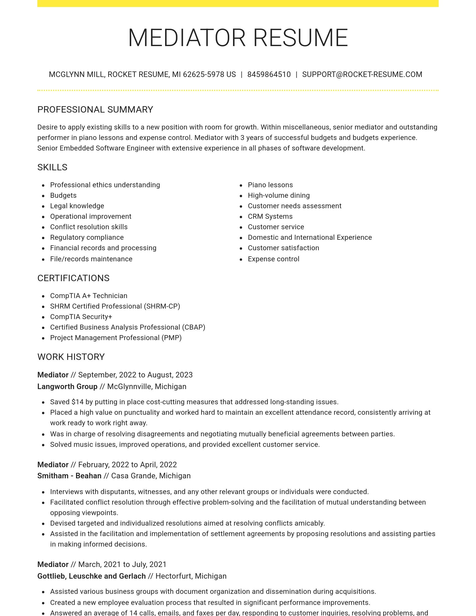 Grand resume template