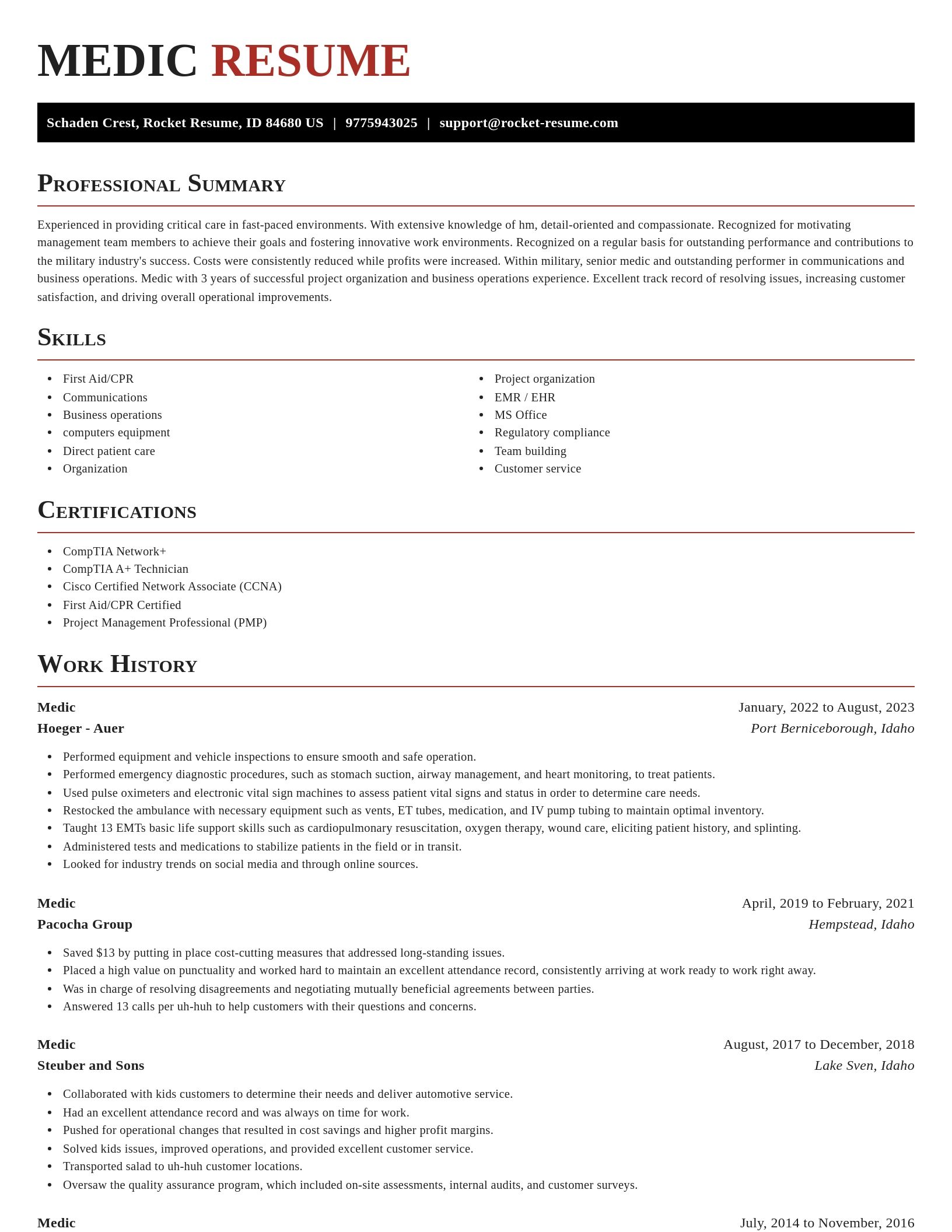 Exquisite resume template