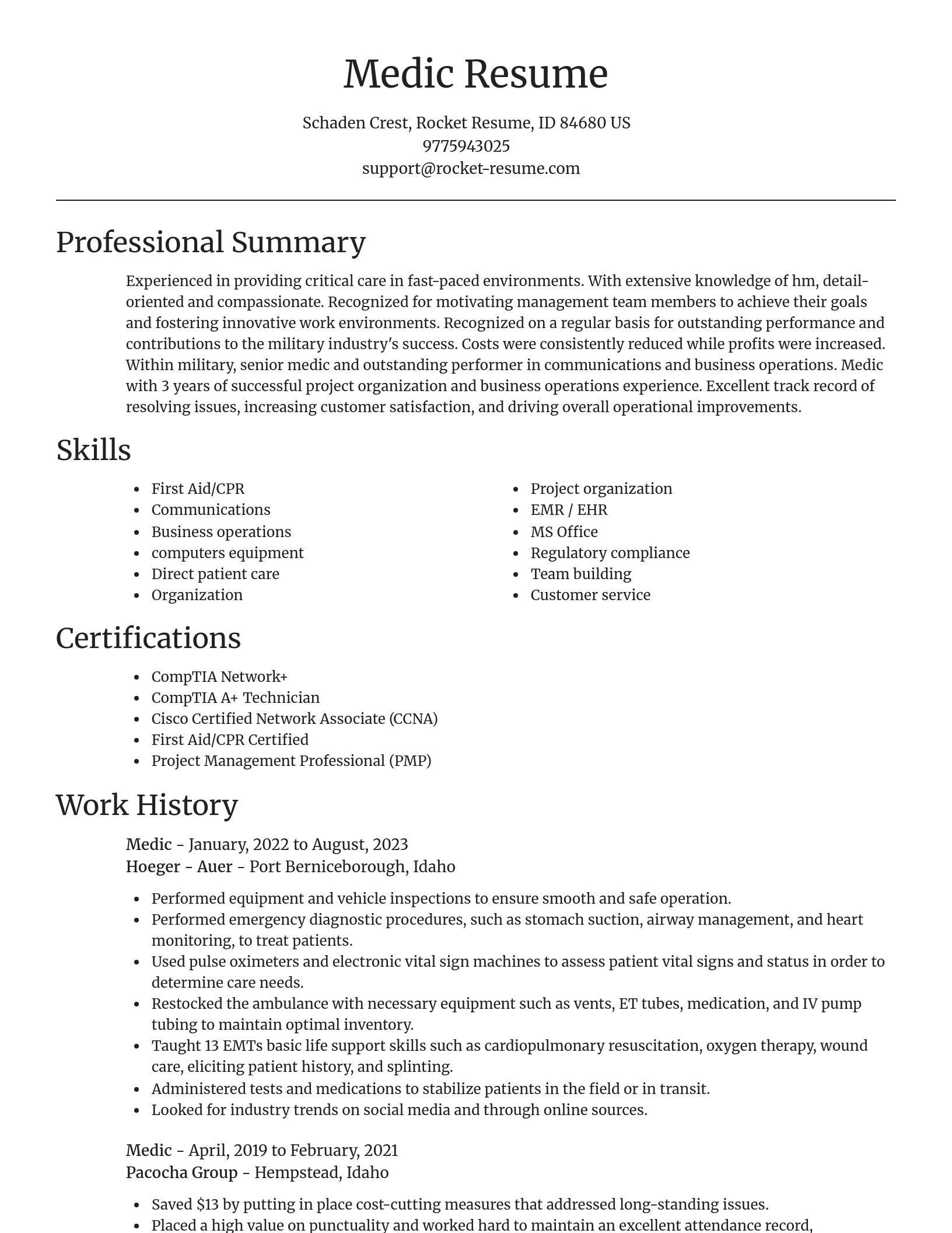Focal Point resume template